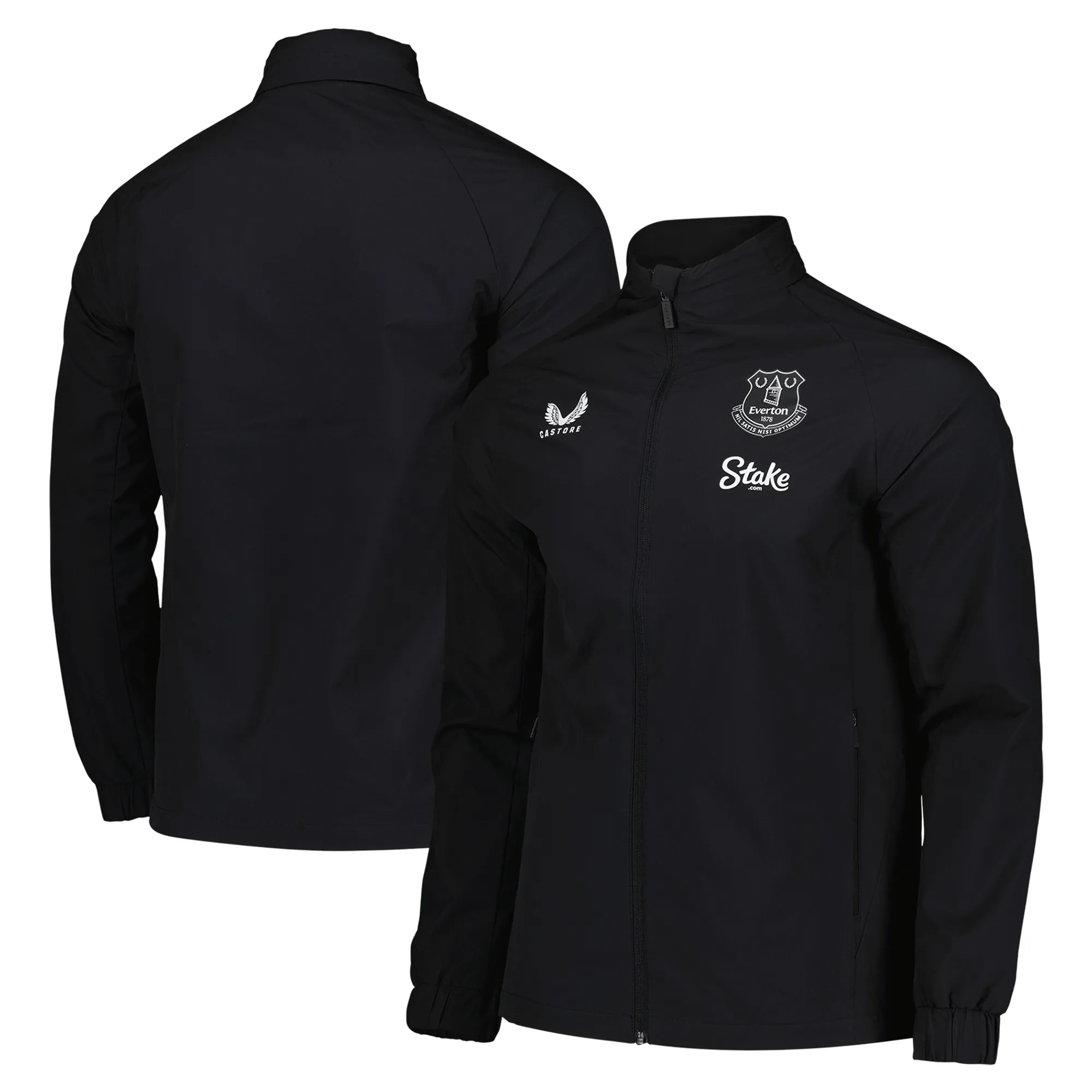 Everton Castore Goalkeeper Training Rain Jacket - Black