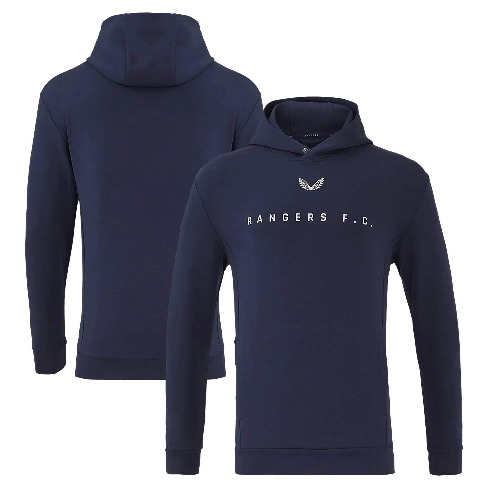 Glasgow Rangers Castore Travel Logo Hoodie - Navy