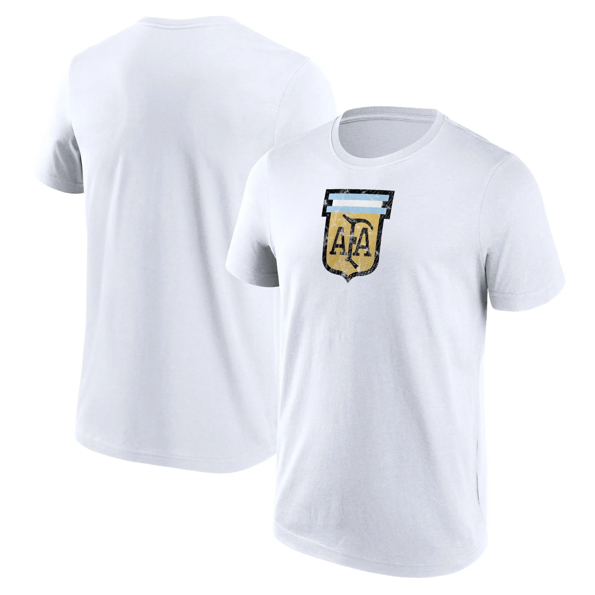 Argentina Distressed Retro Logo Graphic T-Shirt - White - Mens