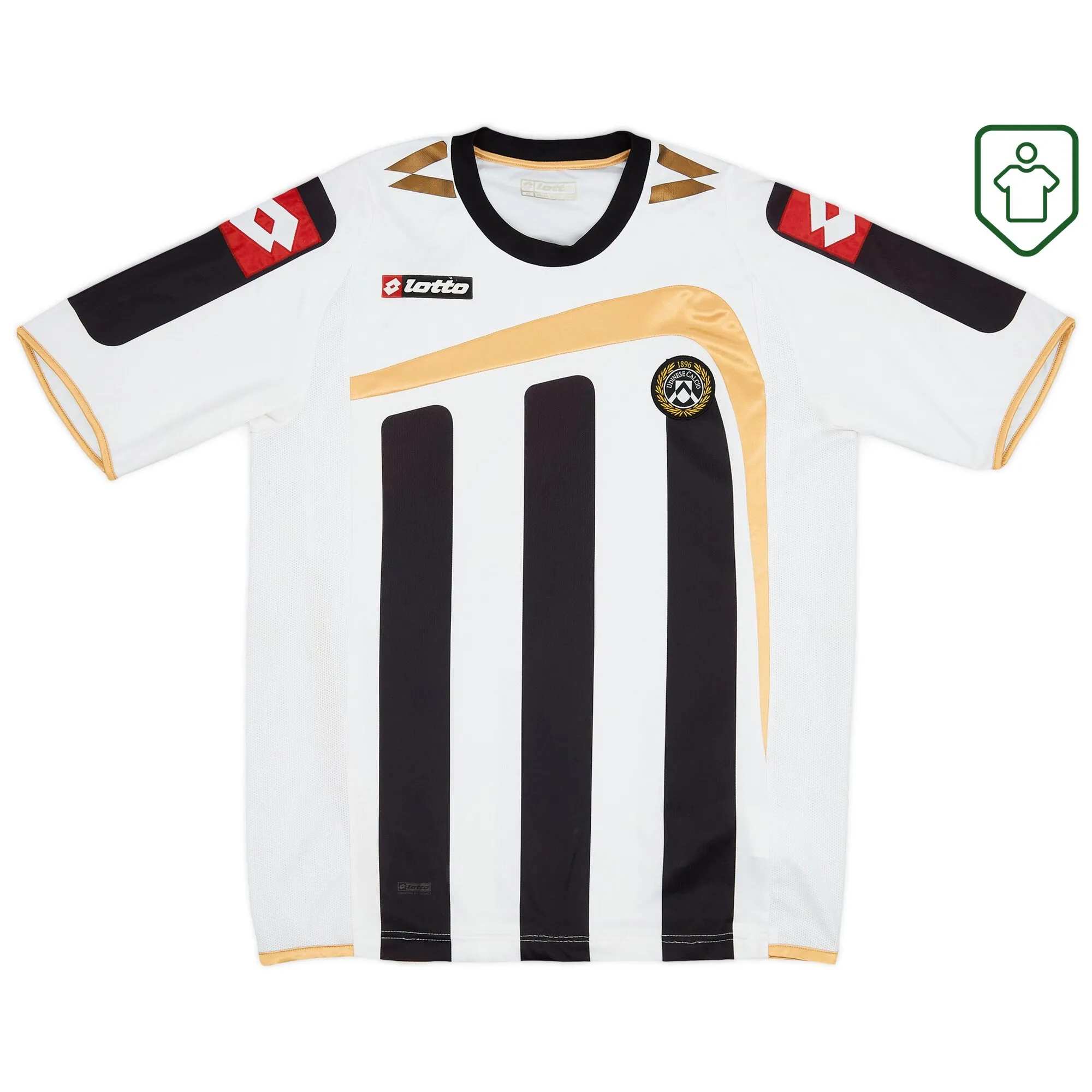 Udinese Lotto Home Shirt 2009-10 - Excellent - 9/10