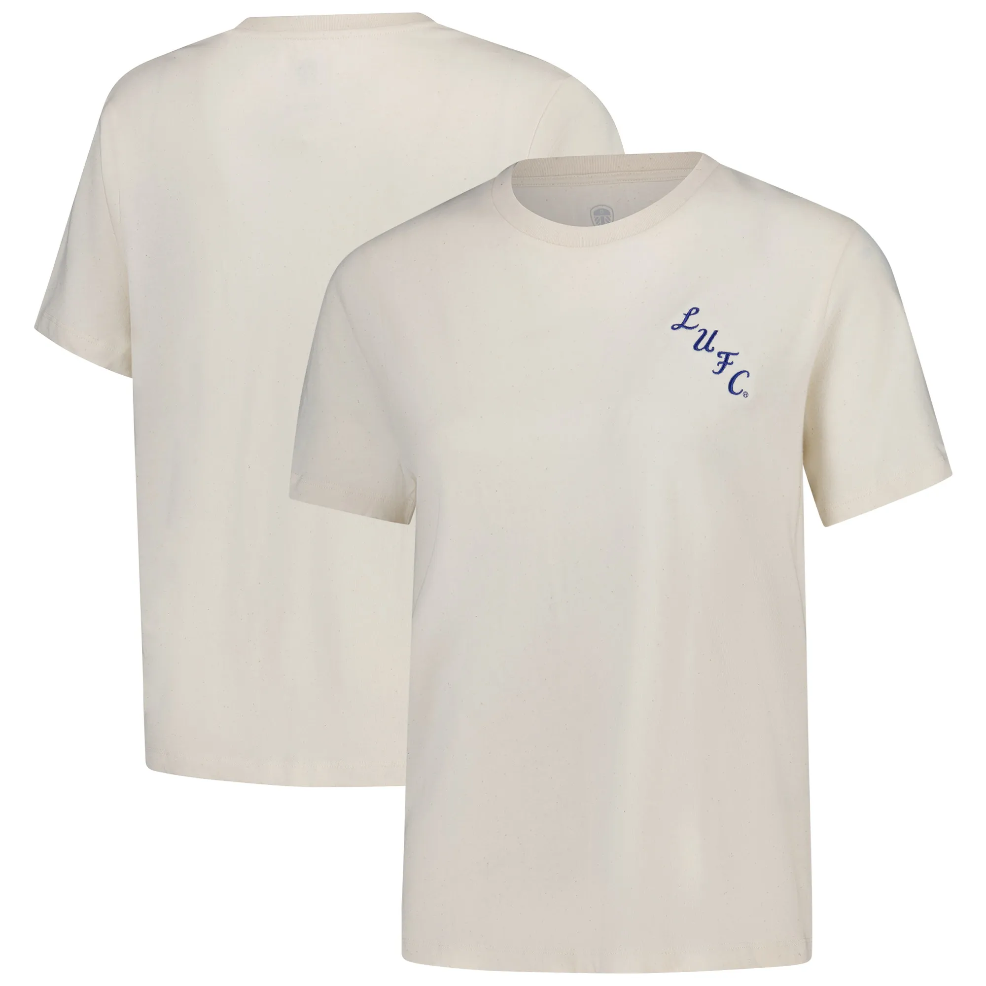 Leeds United Mono Logo Graphic Elevated T-Shirt - Natural - Womens