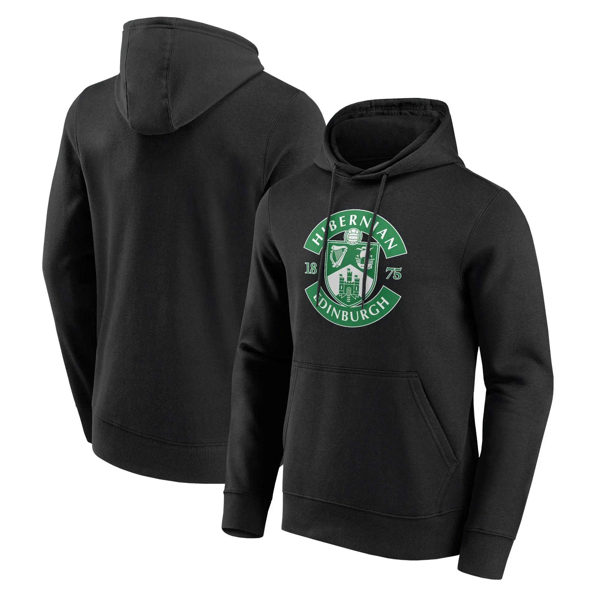 Hibernian Essentials Primary Logo Graphic Hoodie - Black - Mens