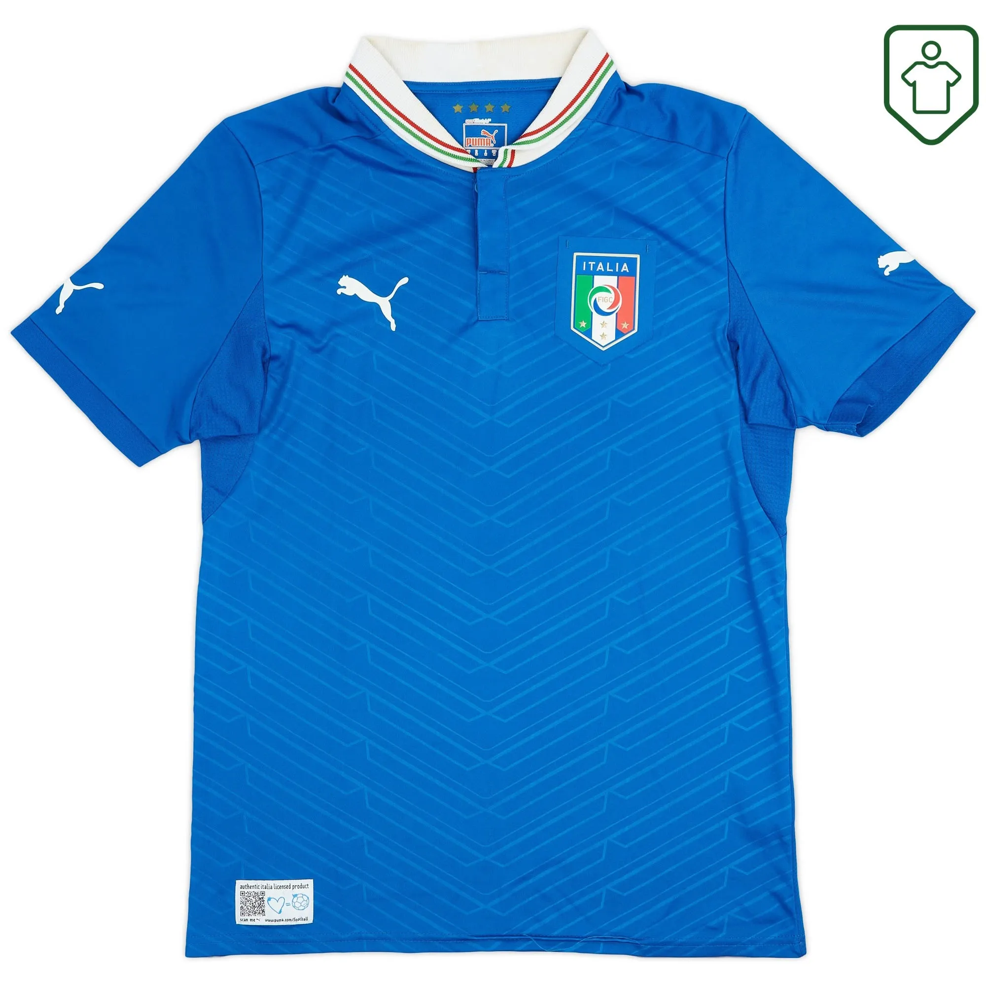 Italy Puma Home Shirt 2012-13 - Excellent - 8/10