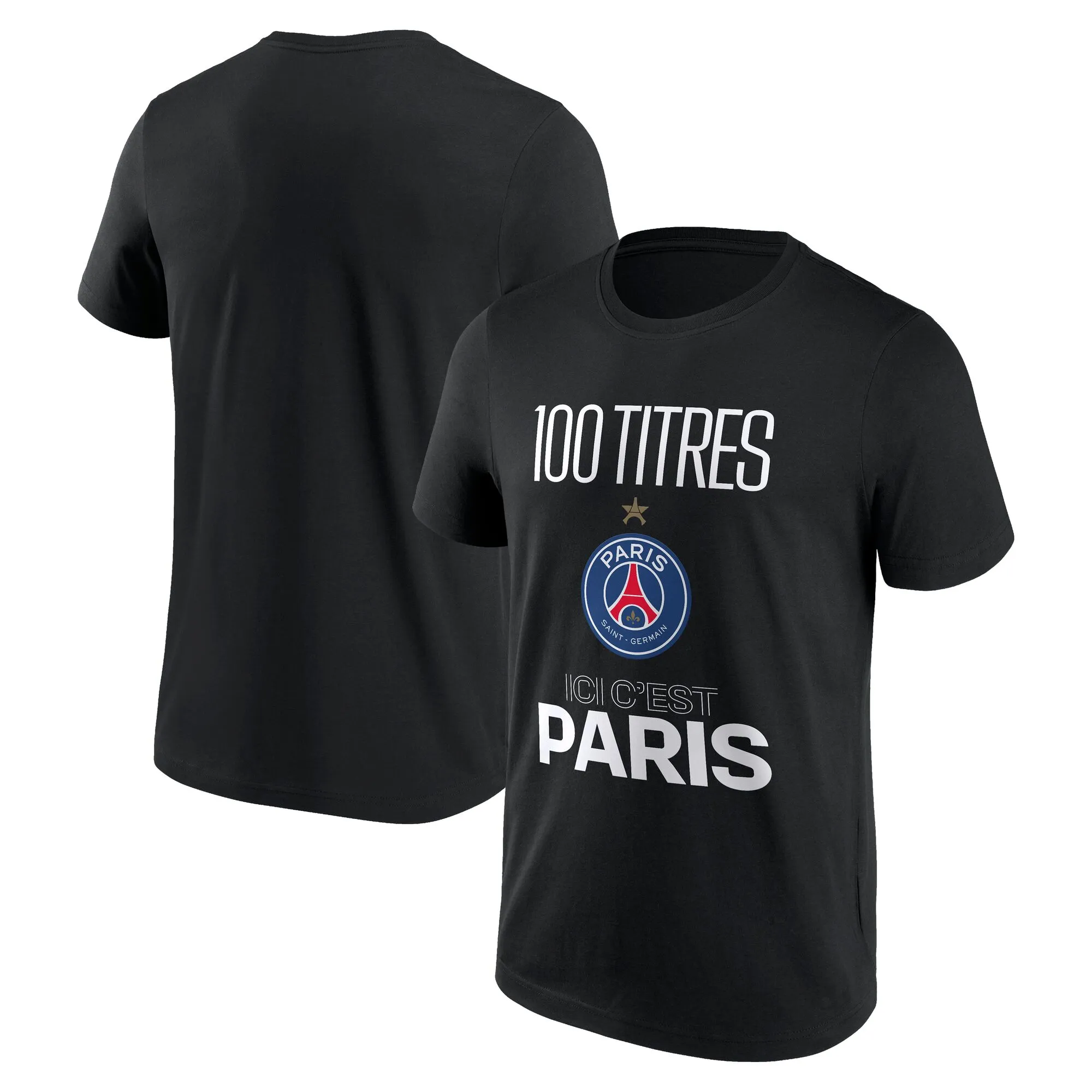 PSG 100 Trophies Graphic T-Shirt - Black