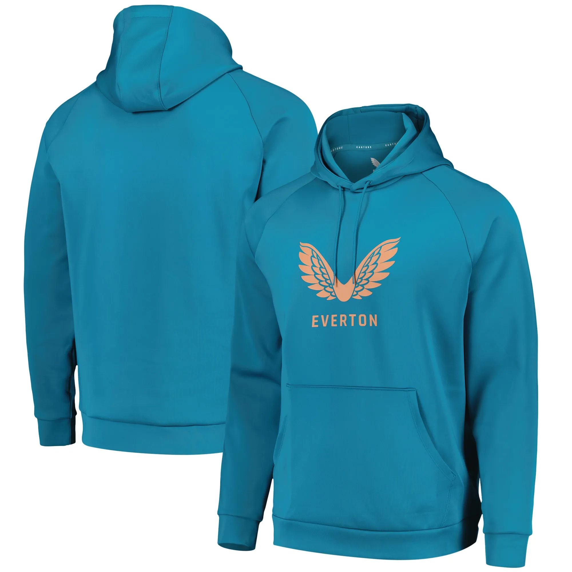 Everton Castore Players Training Hoodie - Blue