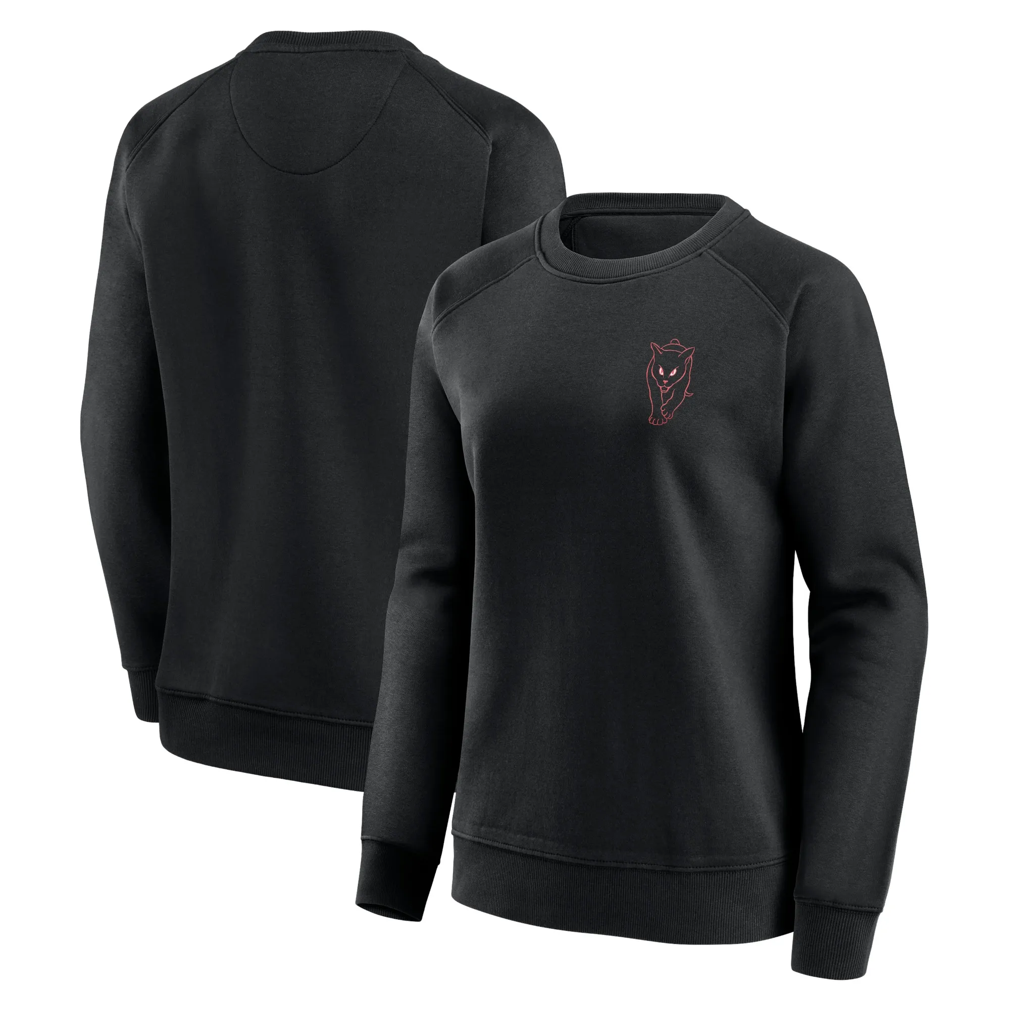 Sunderland Black Cat Crest Graphic Crew Sweatshirt - Black - Womens