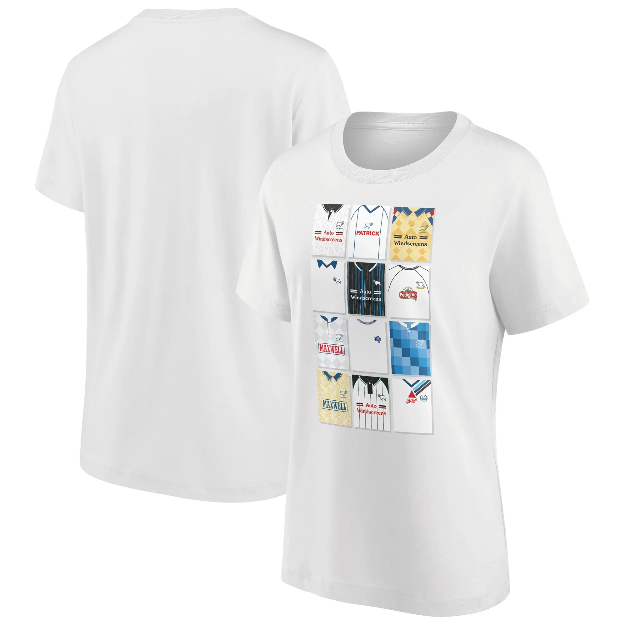 Derby County True Classics History of Shirts T-Shirt - White - Womens