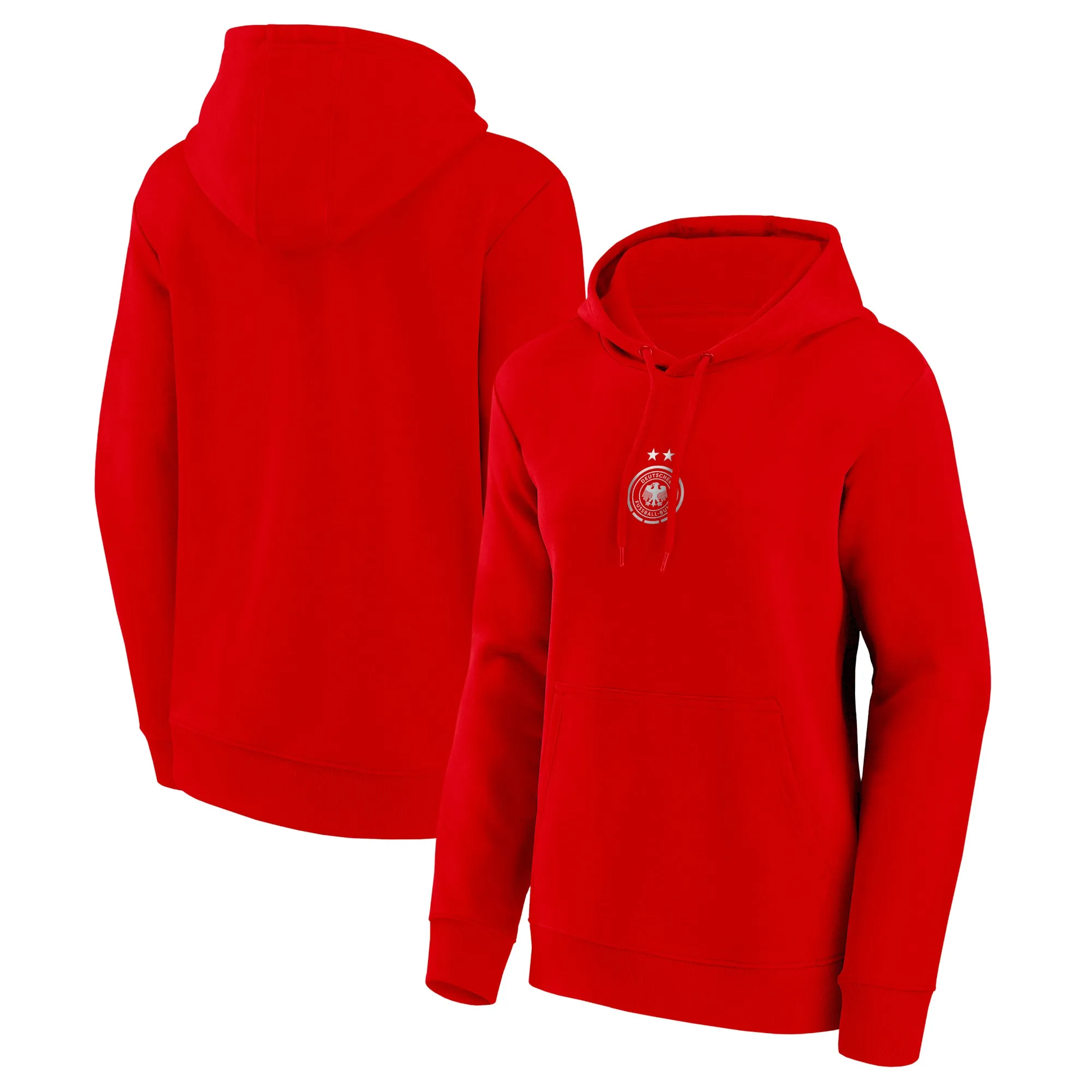 Germany Frauen Small Mono Logo Graphic Hoodie - Red - Womens