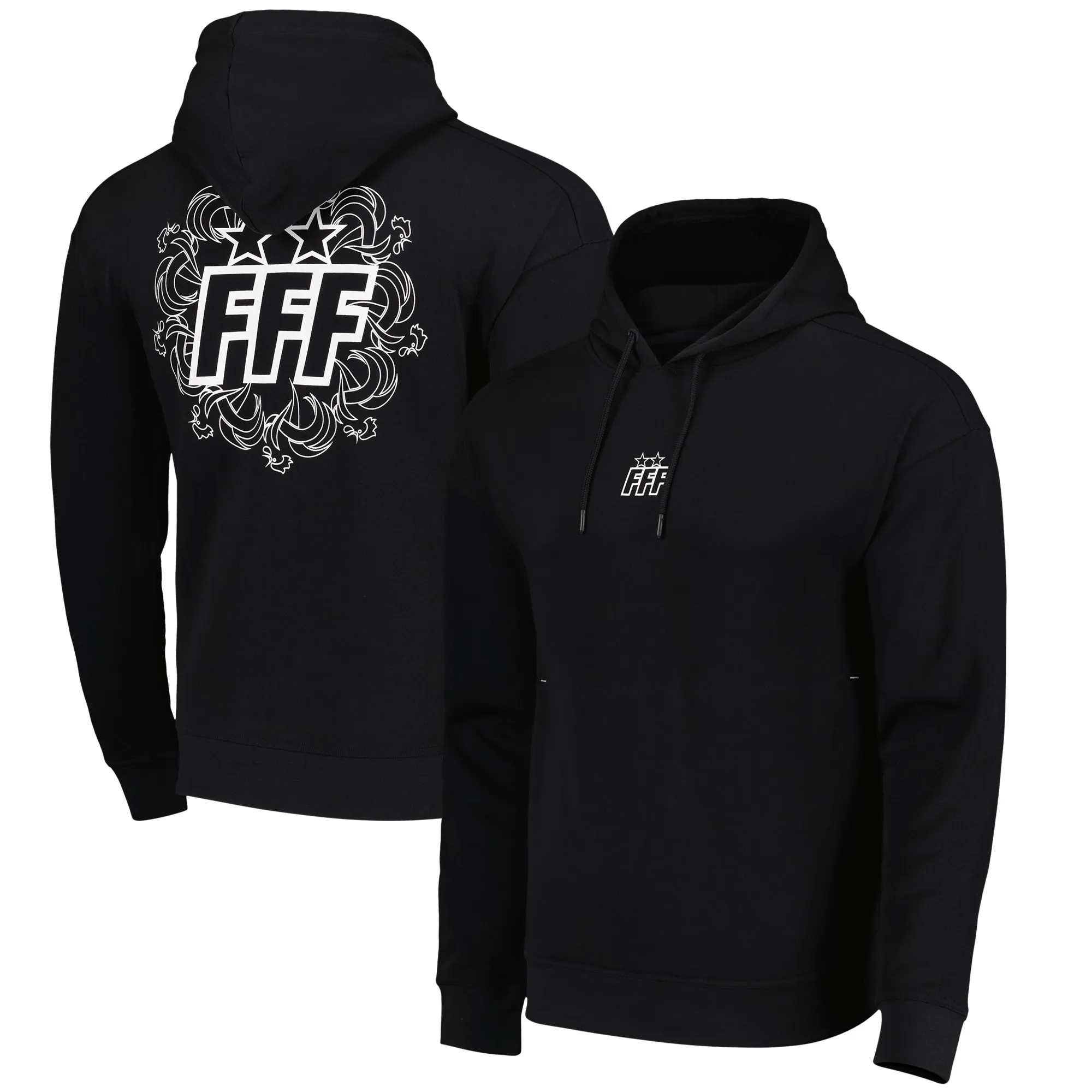France 2 Star Hoodie - Black - Unisex