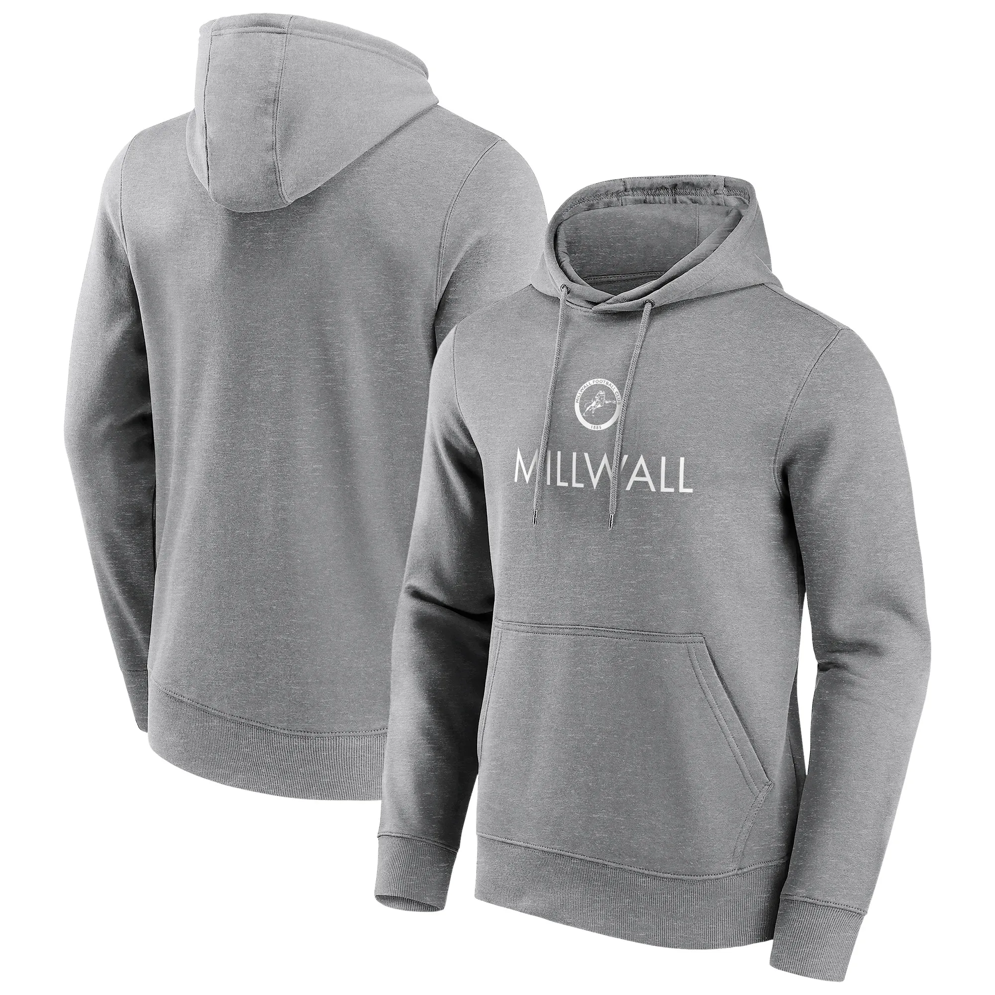Millwall Wordmark Graphic Hoodie - Sports Grey - Mens