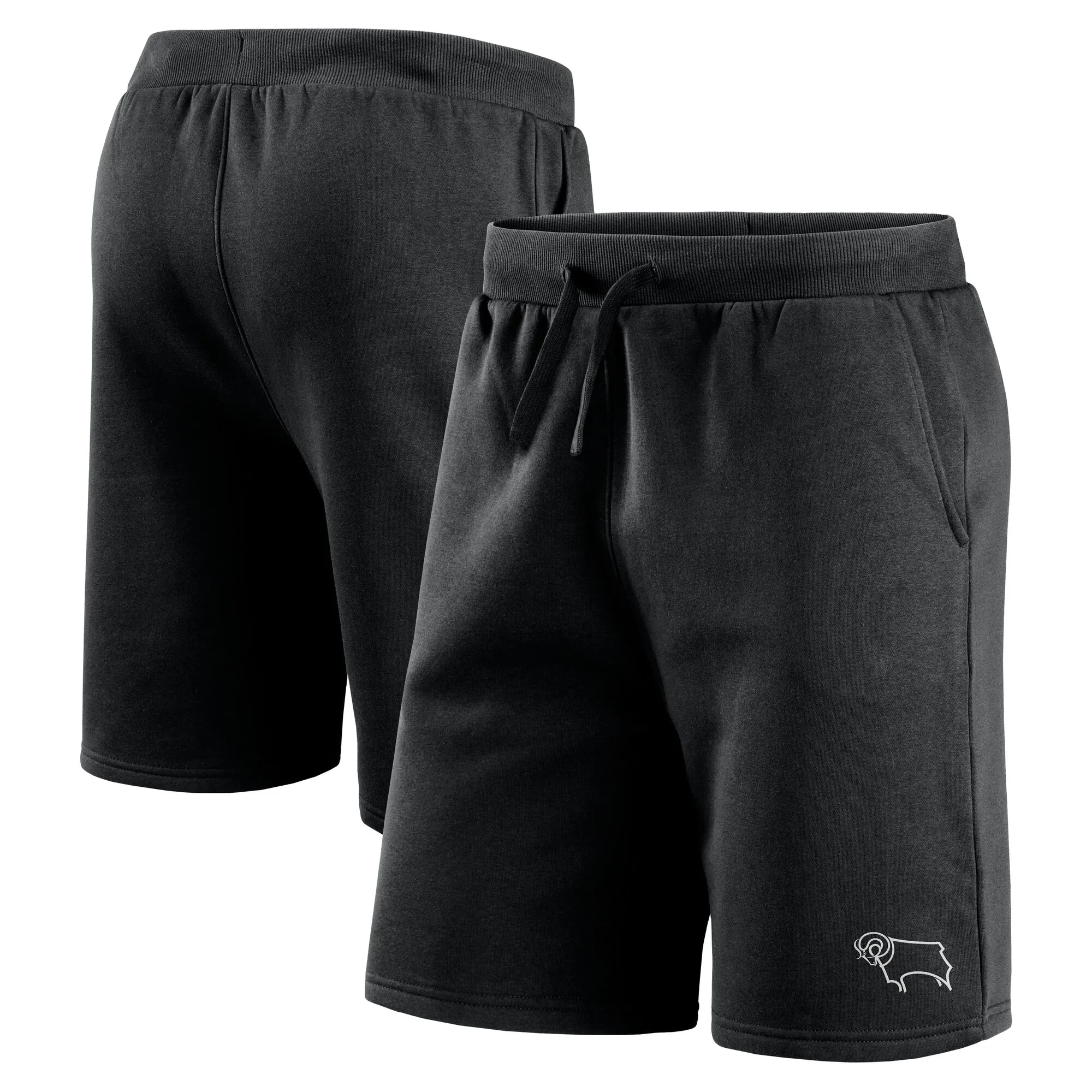 Derby County Logo Sweat Shorts - Black