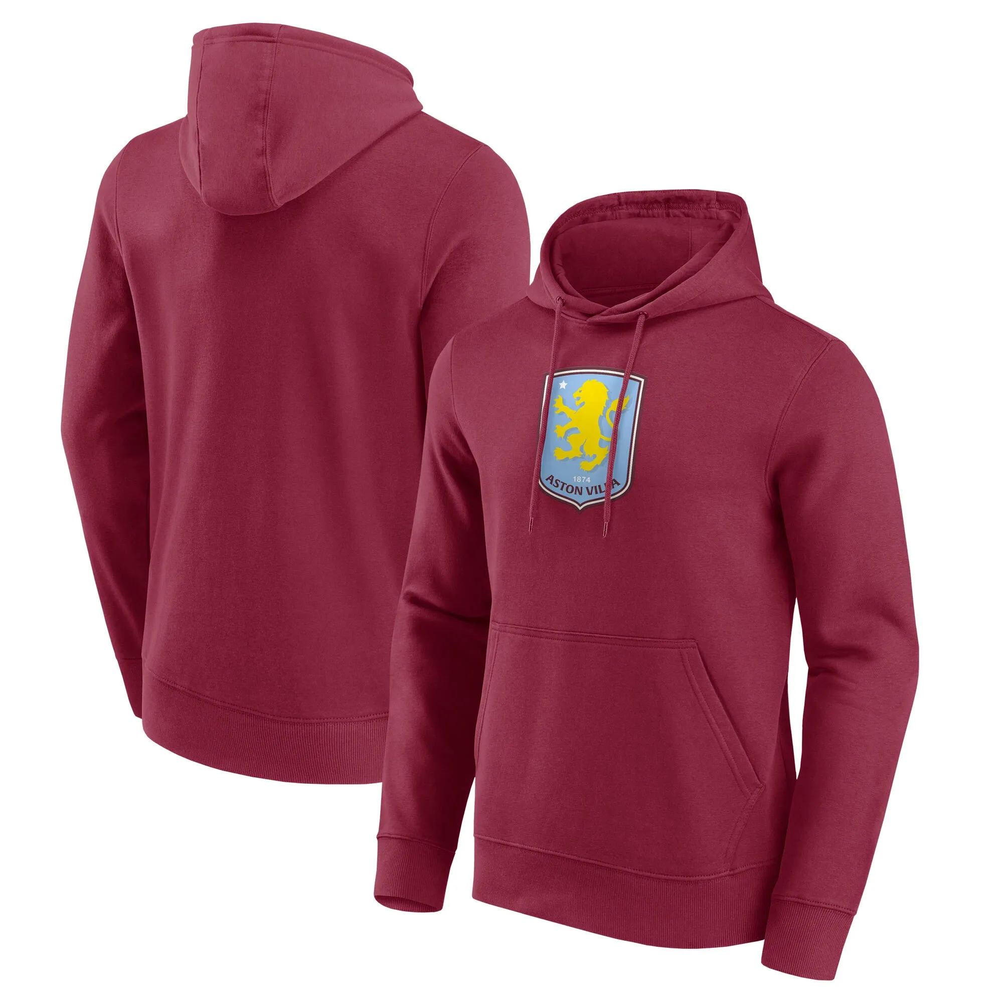 Aston Villa Primary Logo Graphic Hoodie - Claret - Mens