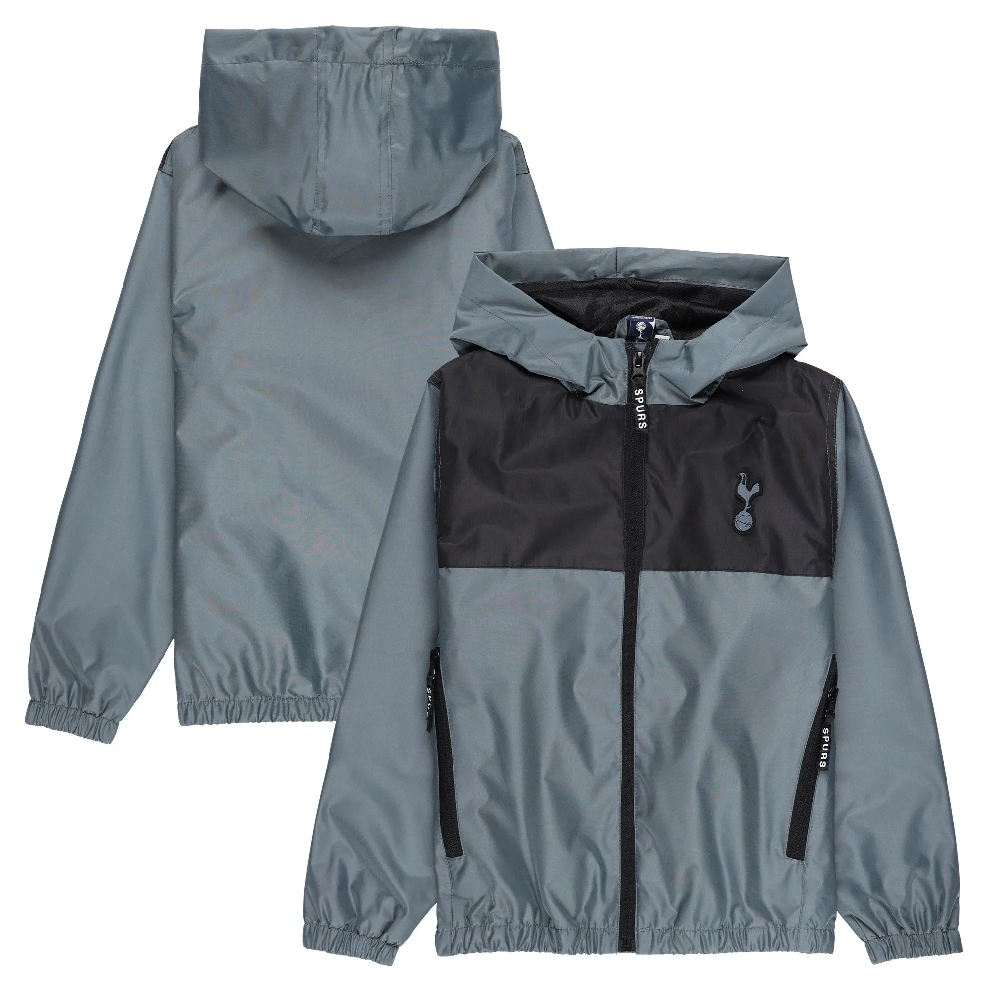 Tottenham Hotspur Shower Jacket - Black/Grey - Kids