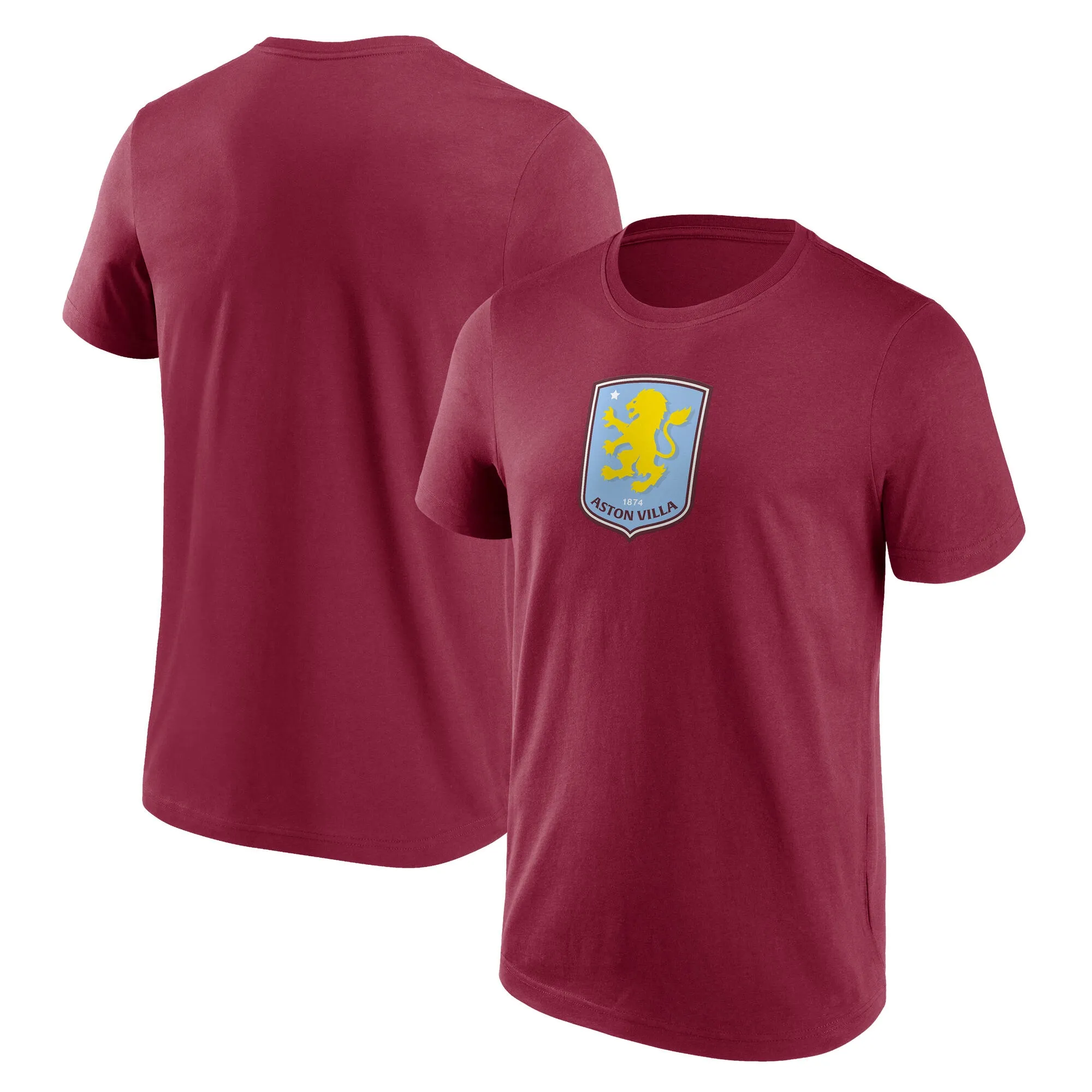 Aston Villa Primary Logo Graphic T-Shirt - Claret - Mens