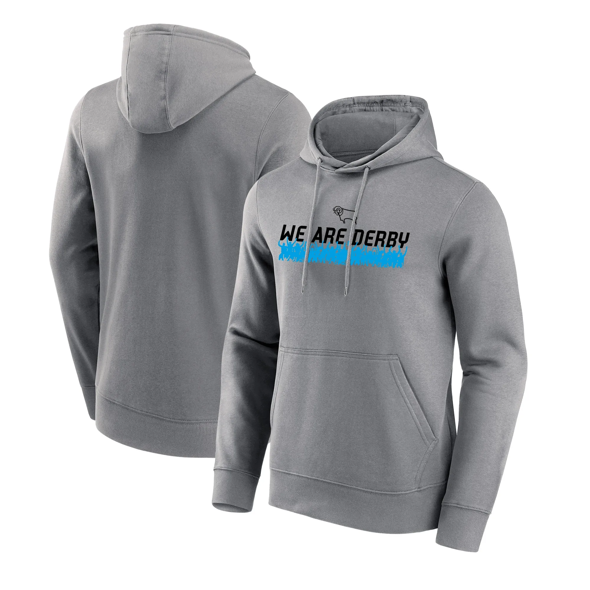 Derby County We Are Derby Graphic Hoodie - Sport Grey - Unisex