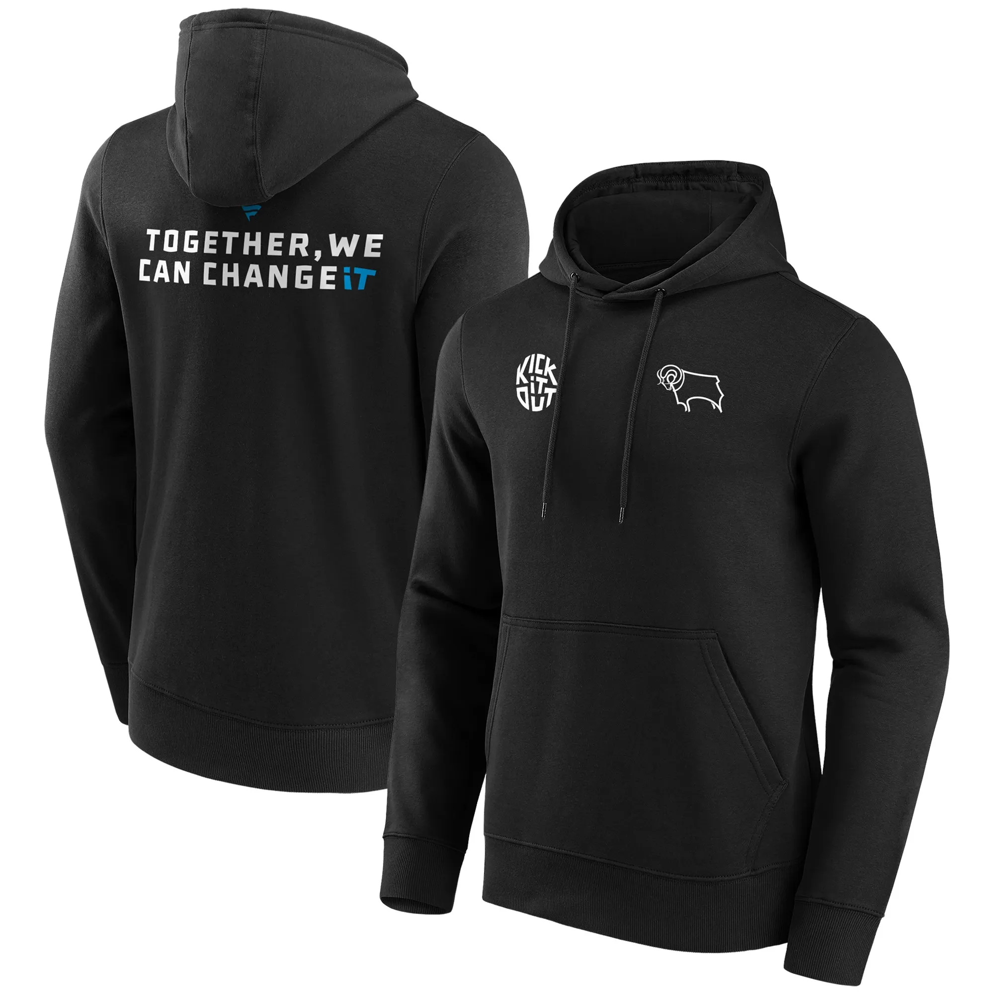 Derby County x KIO Graphic Hoodie - Black - Mens