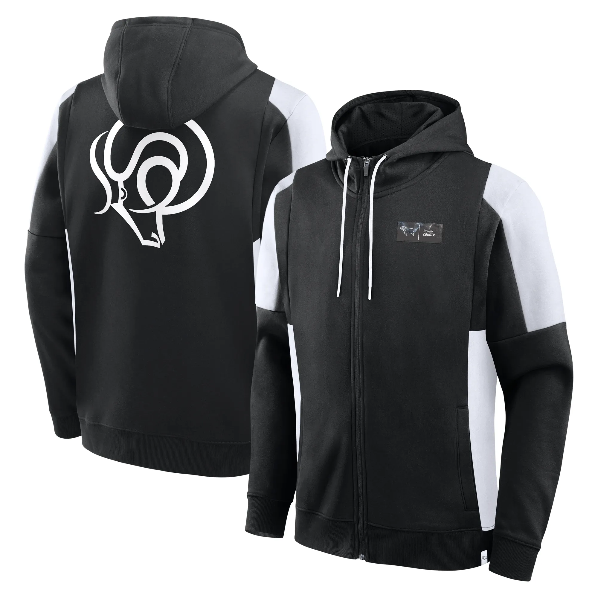 Derby County Full Zip Hoodie - Mens