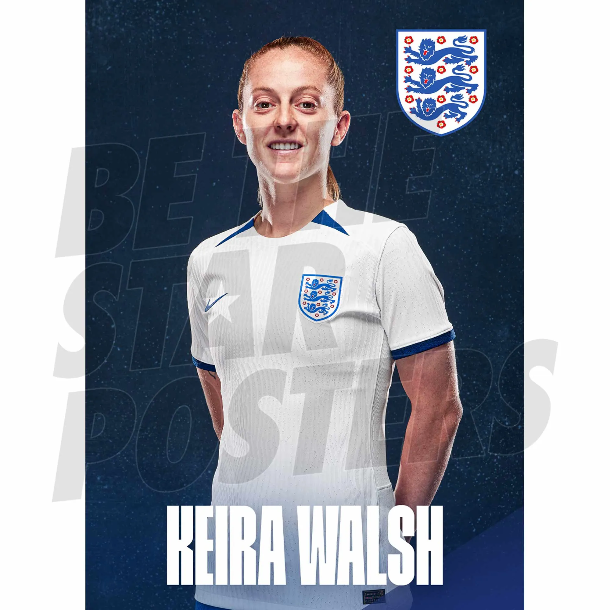 England Keira Walsh Headshot Home Poster A3