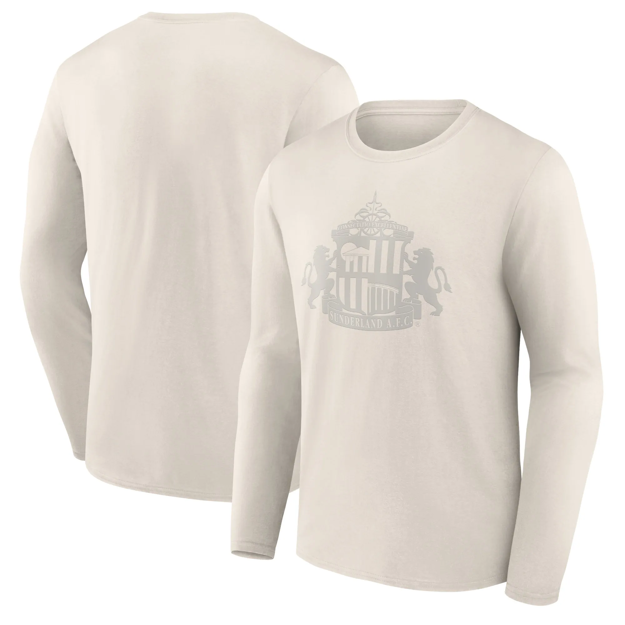 Sunderland Mono Logo Graphic Long Sleeve T-Shirt - Off White - Mens