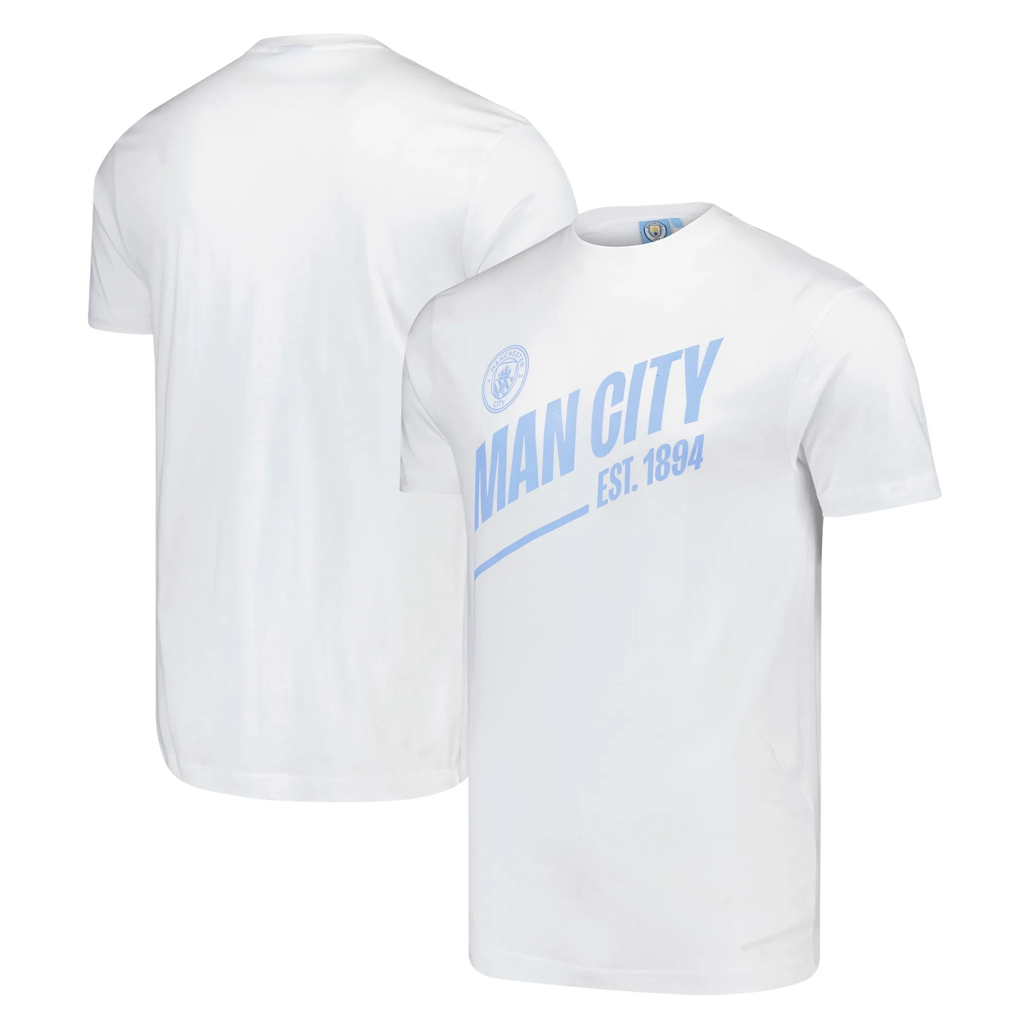 Manchester City Core Established Graphic T-Shirt - White - Mens