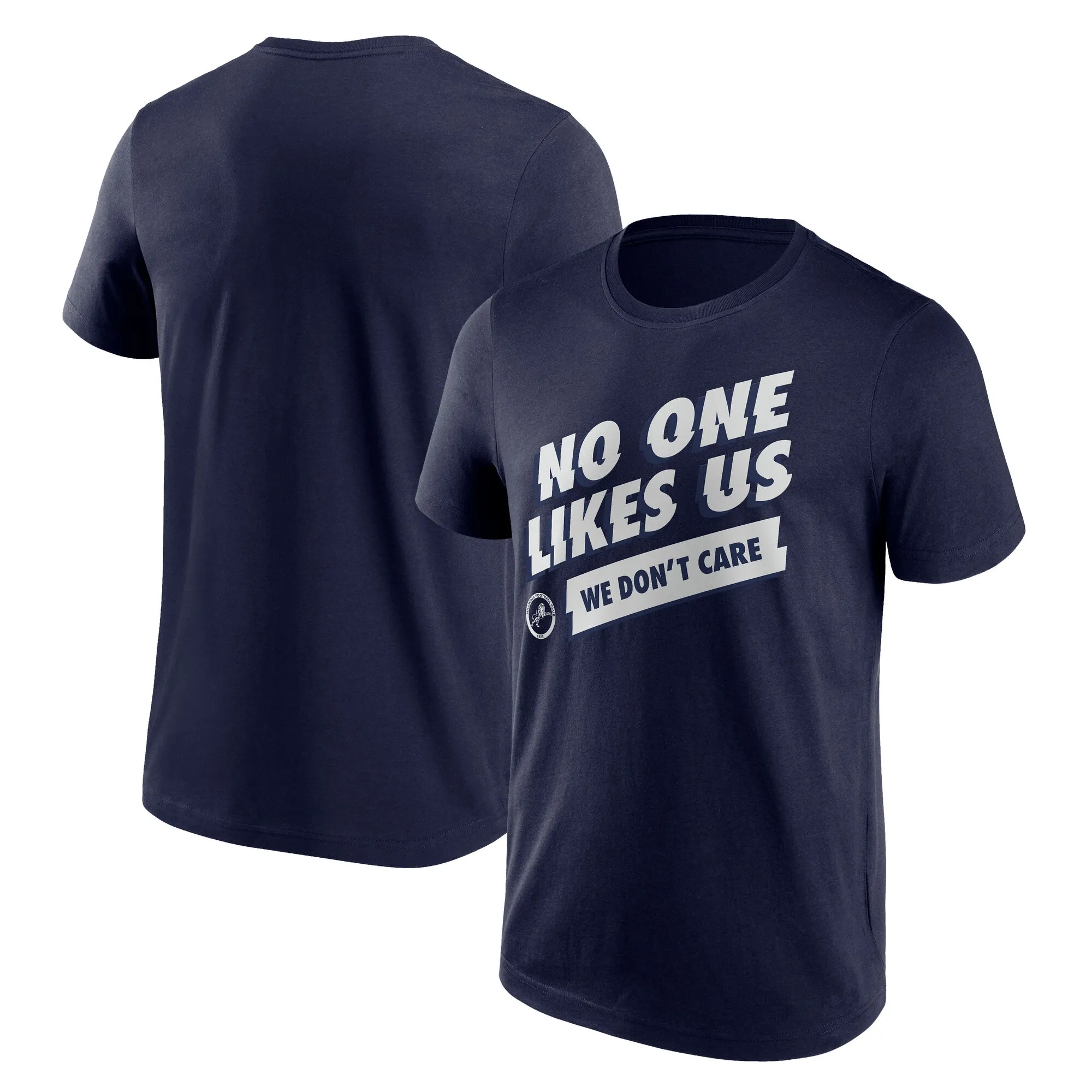 Millwall We Don't Care Graphic T-Shirt - Navy - Mens