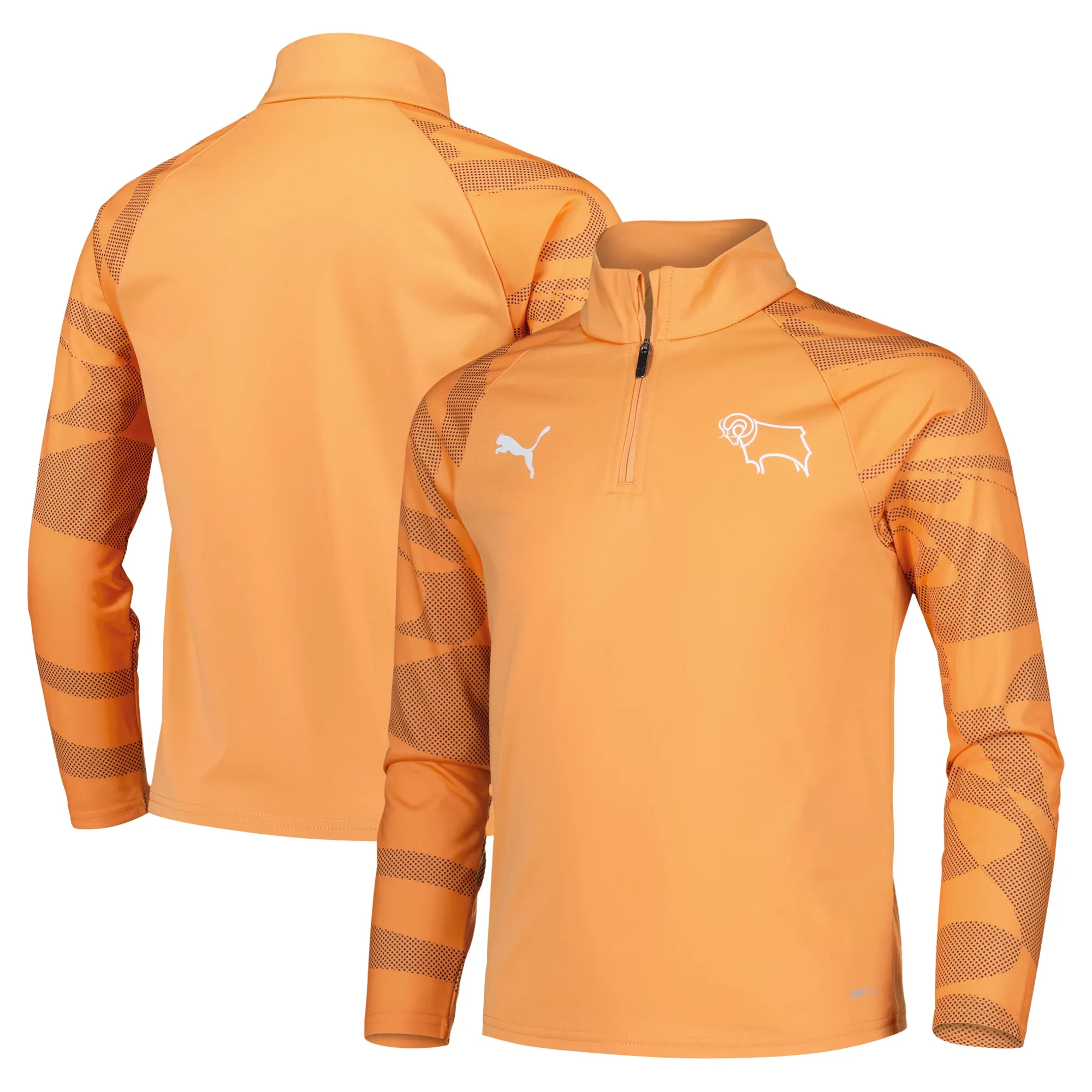 Derby County PUMA Away Pre Match Midlayer - Orange - Kids