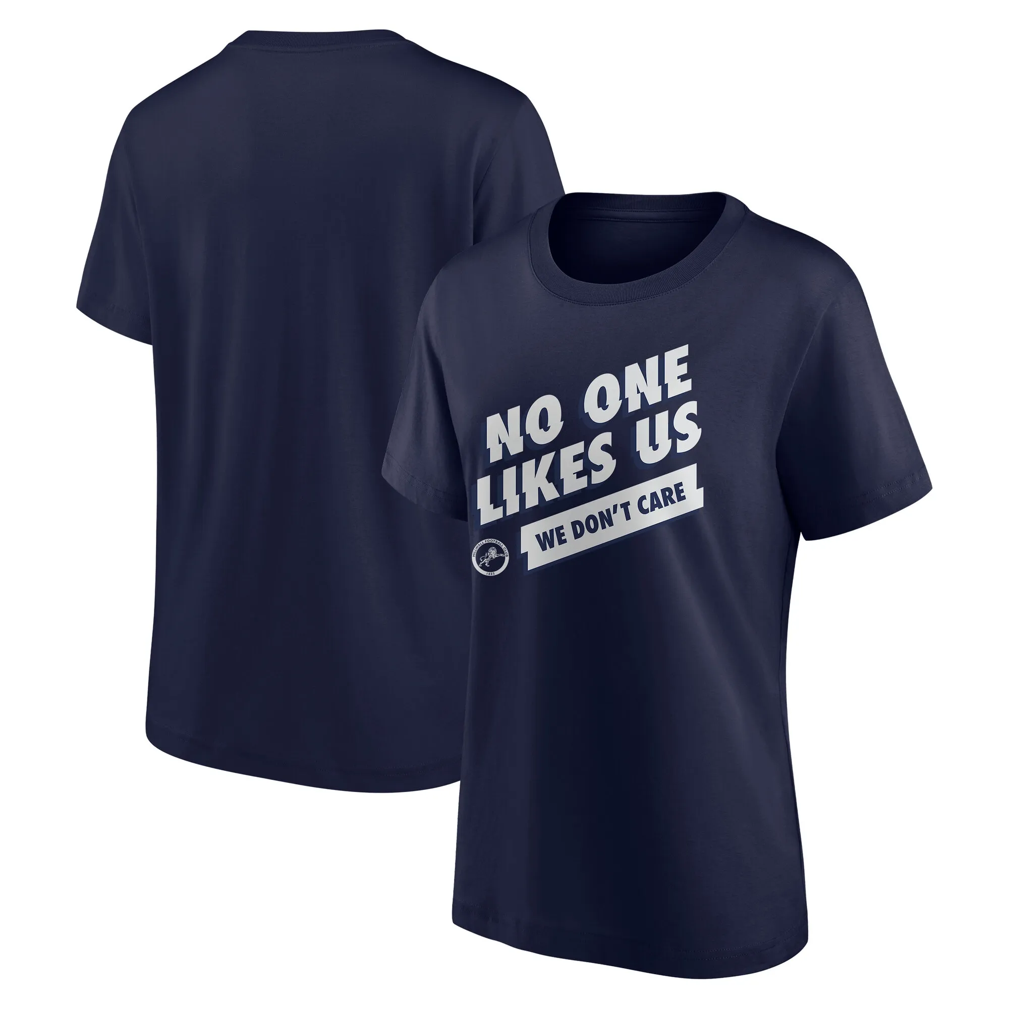 Millwall We Don't Care Graphic T-Shirt - Navy - Womens
