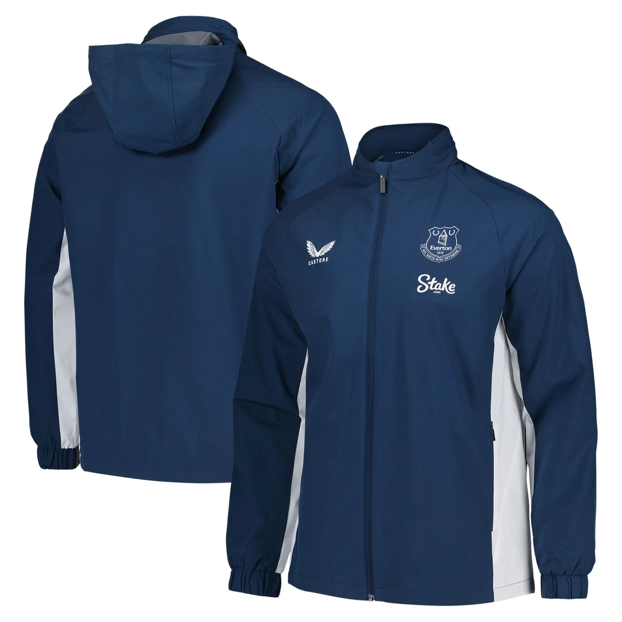 Everton Castore Coaches Training Rain Jacket - Navy