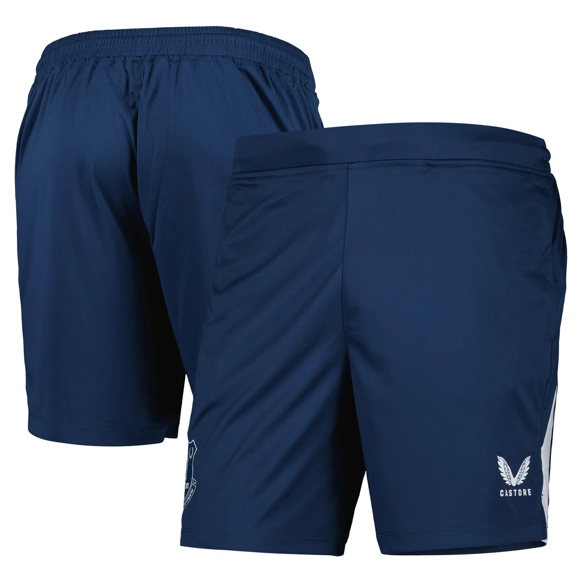 Everton Castore Coaches Training Zipped Shorts - Navy