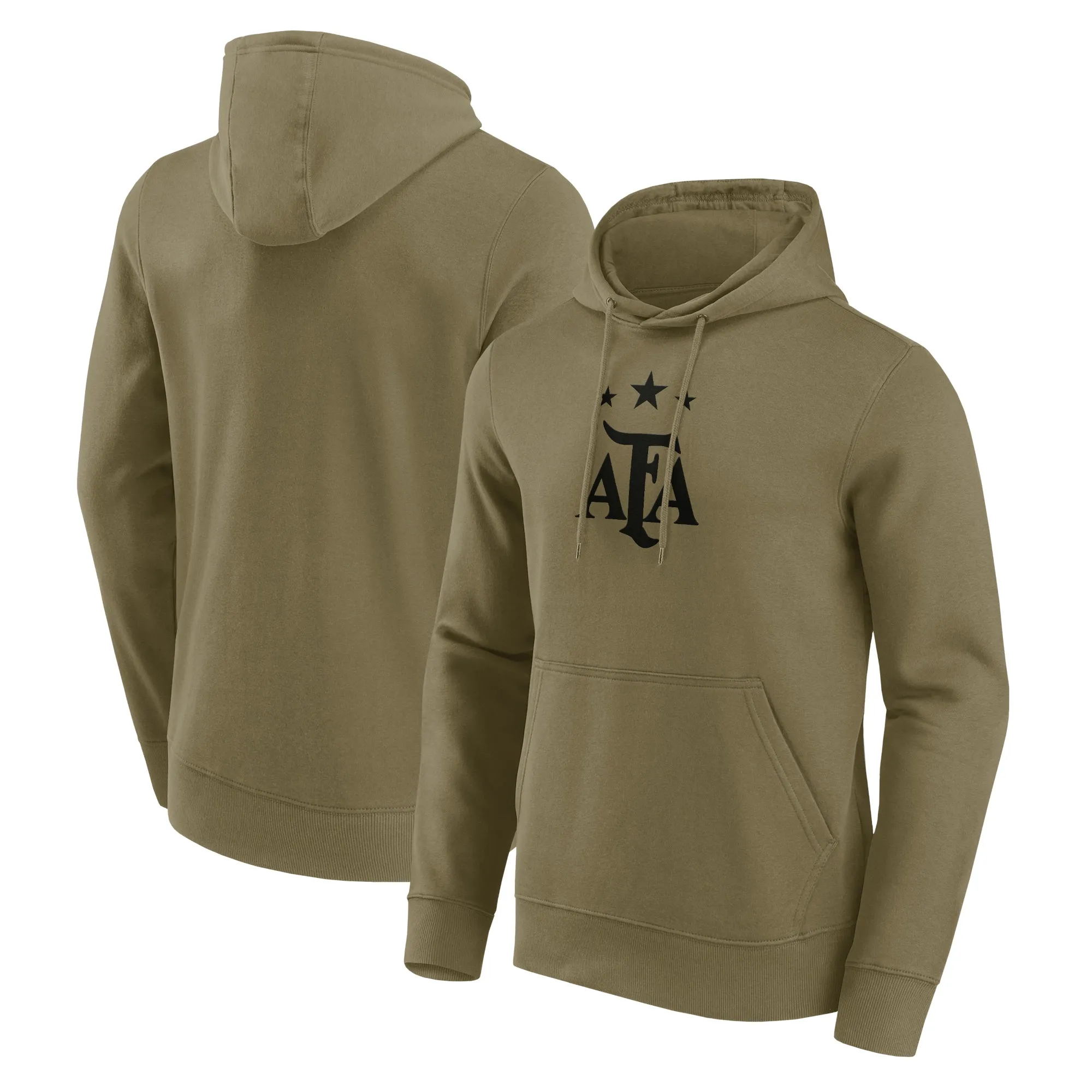 Argentina Mono Logo Graphic Hoodie - Khaki - Mens