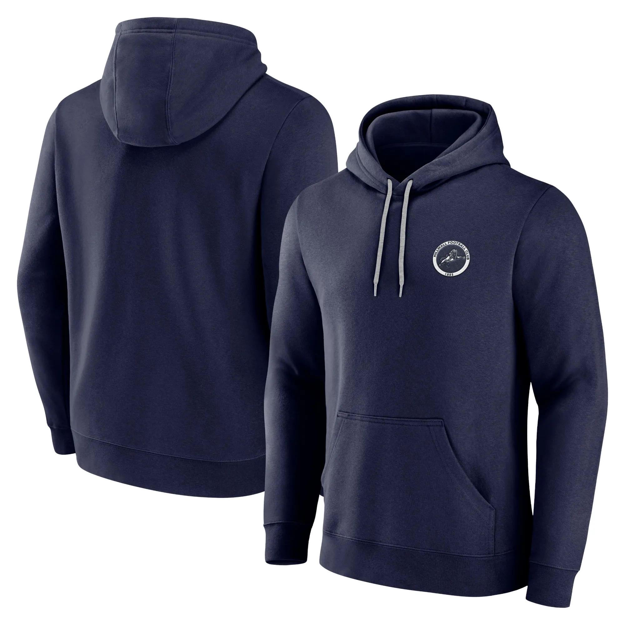 Millwall Essentials Small Crest Overhead Hoodie - Navy - Mens