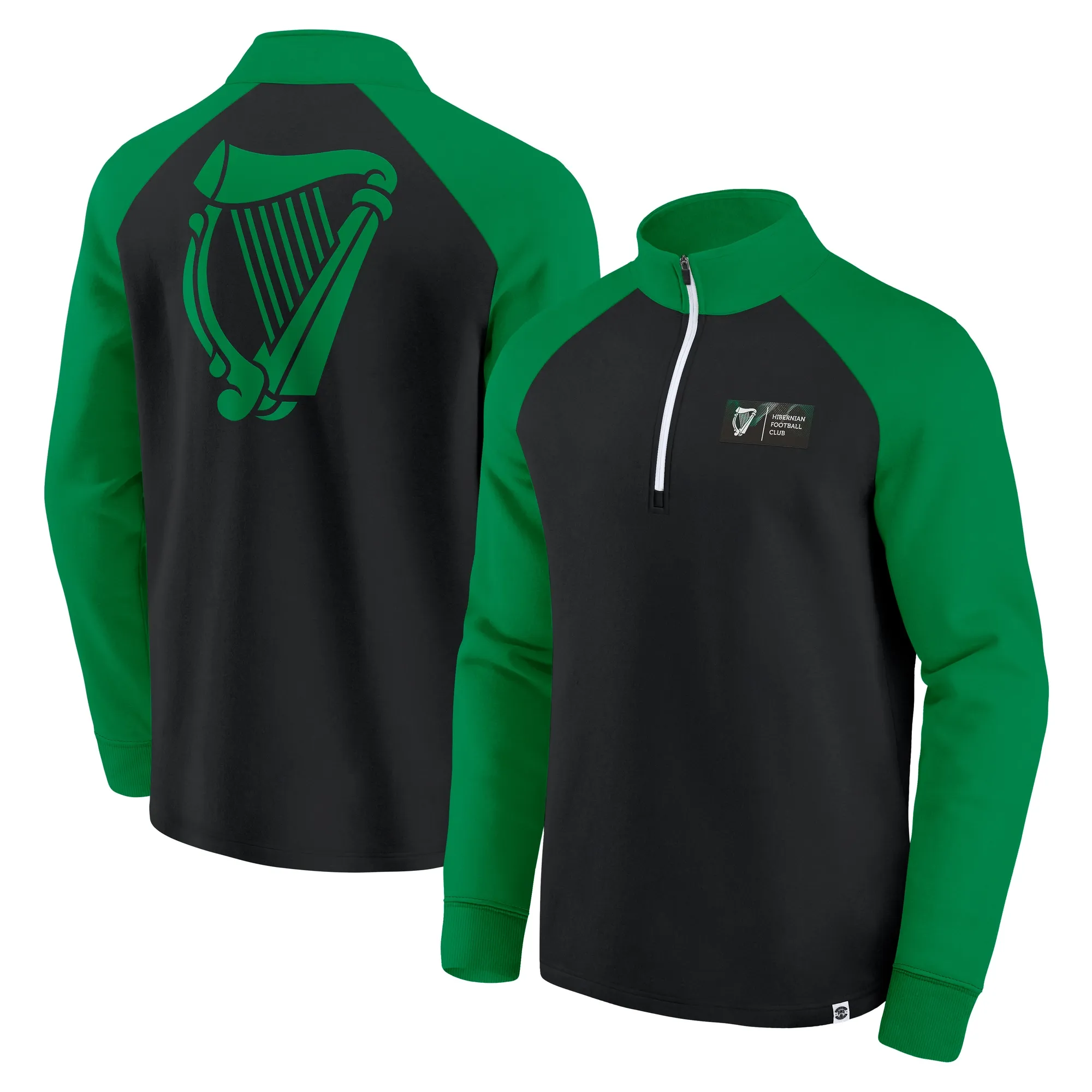 Hibernian Half Zip Top - Black - Mens