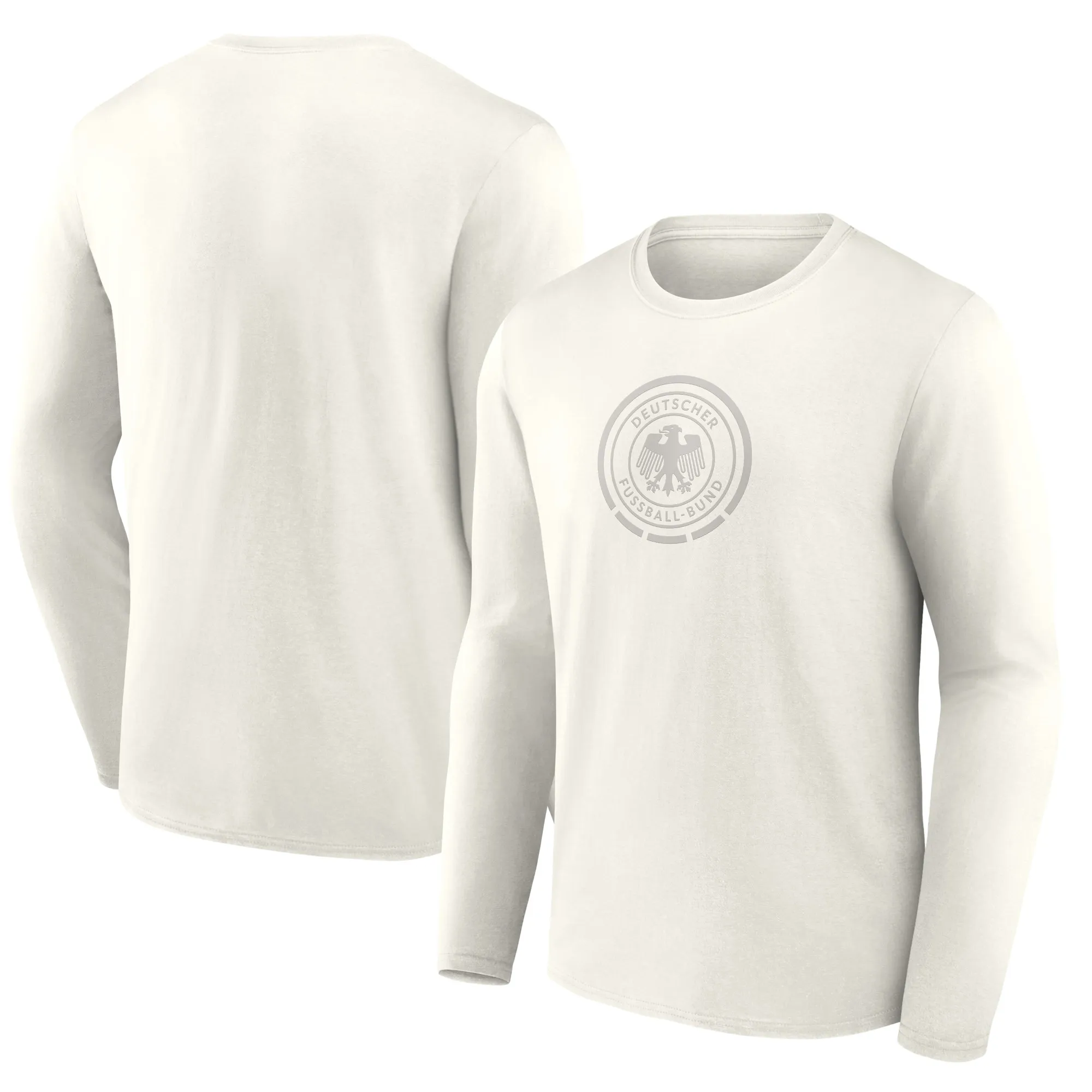 DFB Mono Logo Graphic Long Sleeve T-Shirt - Off White - Mens
