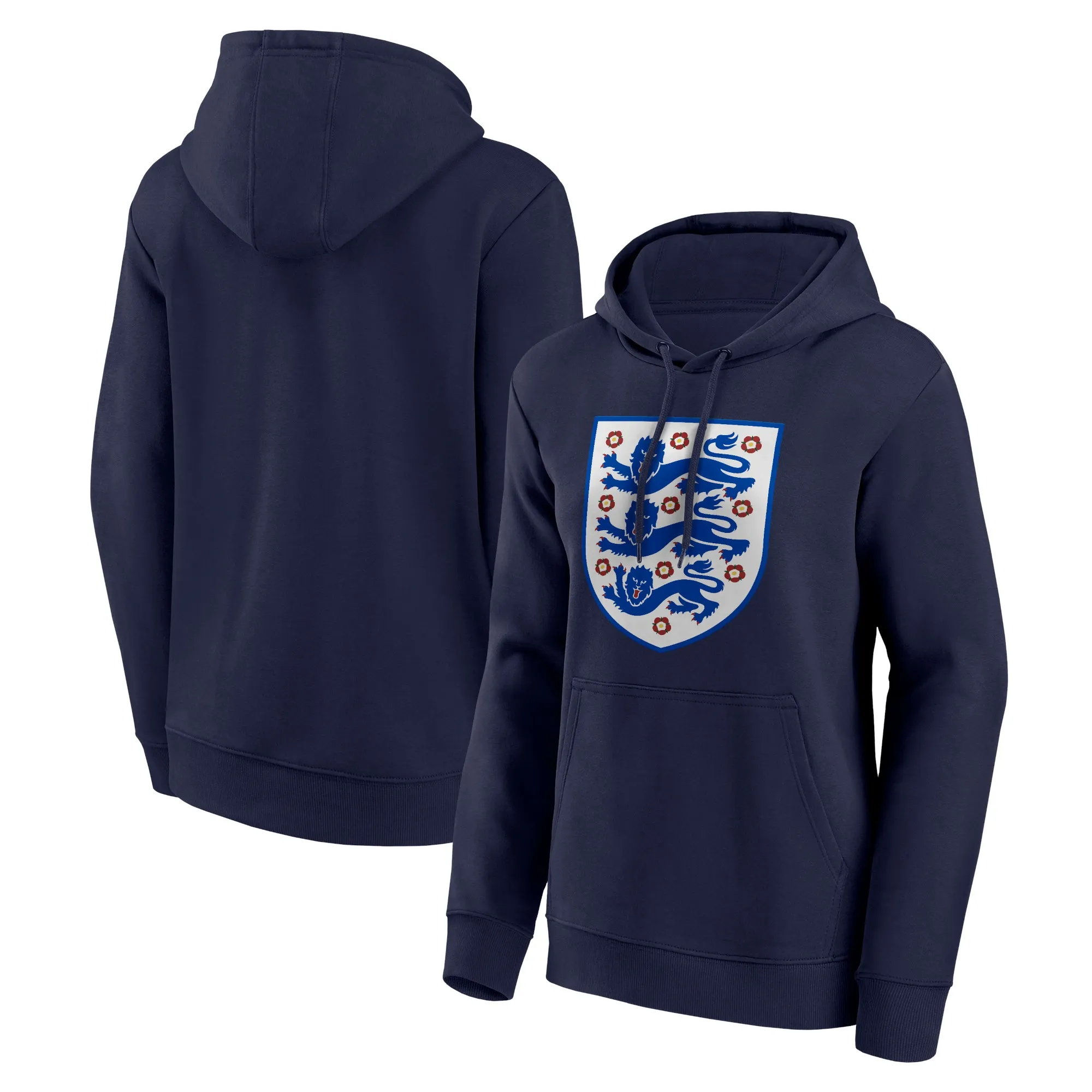 England Essentials Large Crest Hoodie - Navy - Womens
