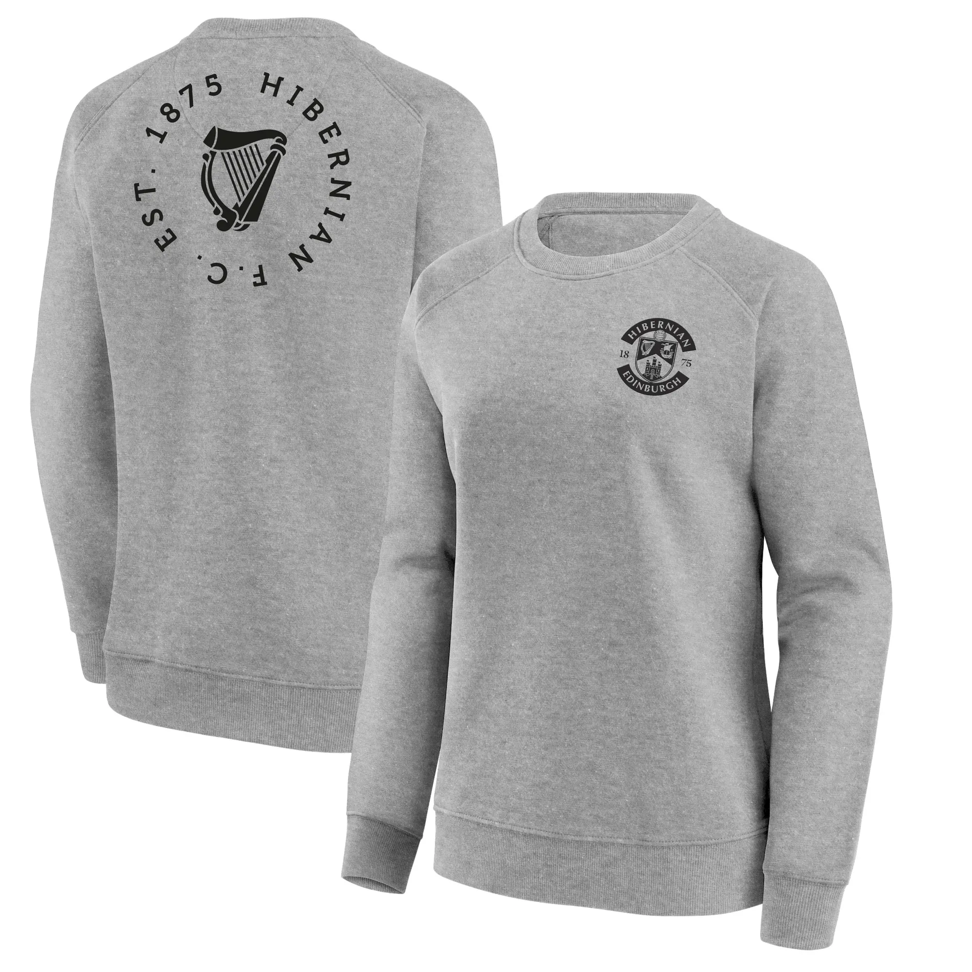 Hibernian Loop Graphic Crew Sweatshirt - Sports Grey - Womens