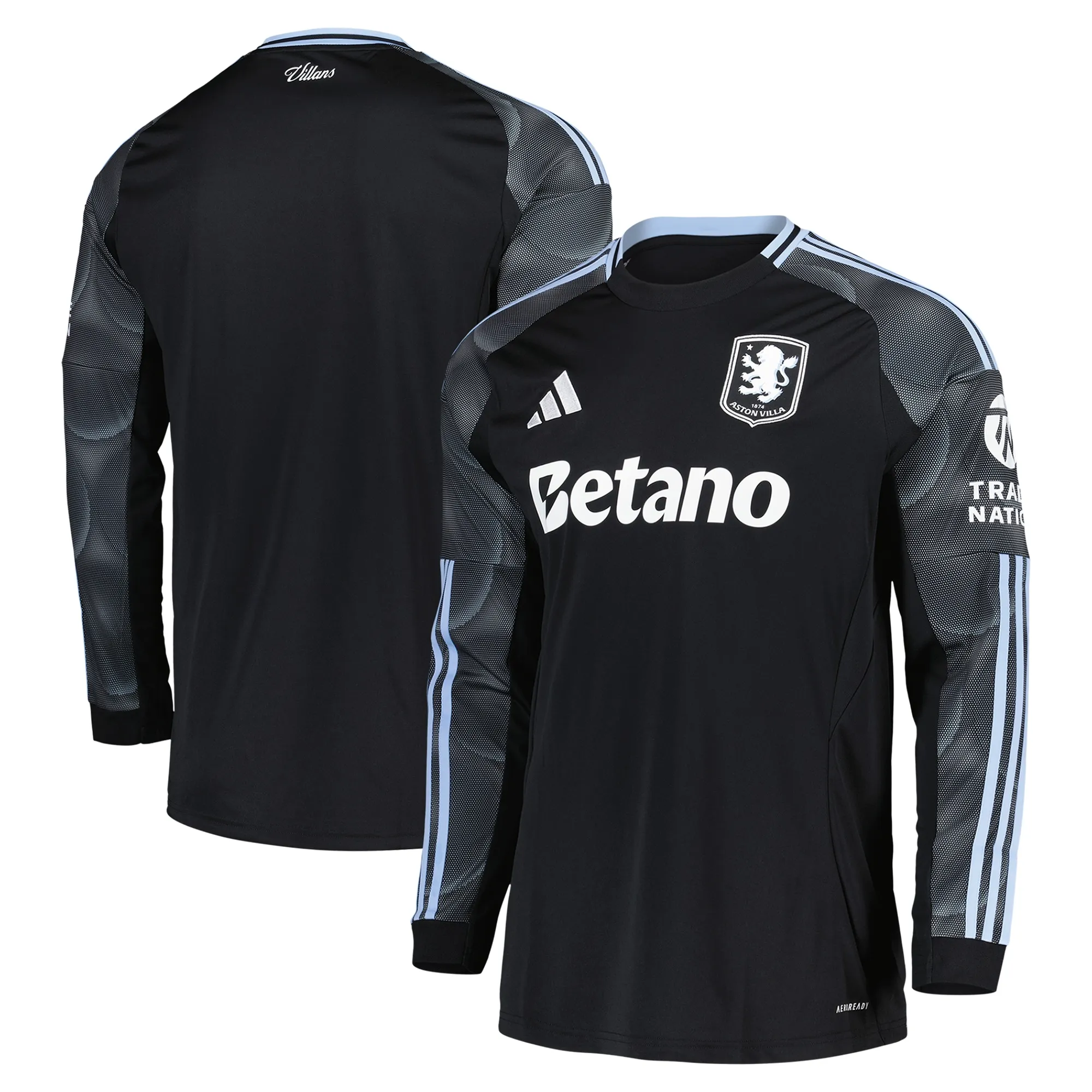 Aston Villa adidas Away Shirt 2025-26 - Long Sleeve