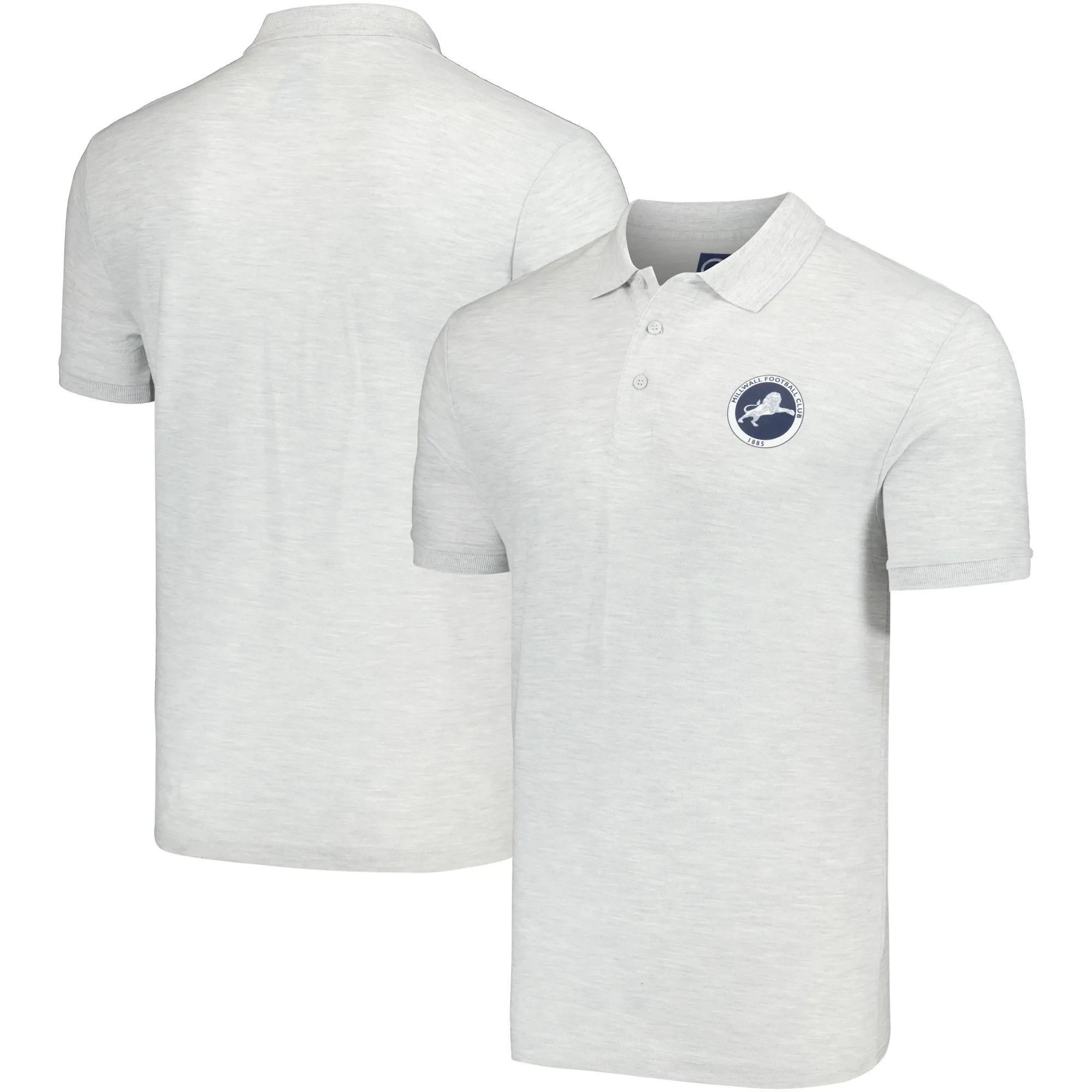 Millwall Core Crest Polo - Grey Marl - Mens