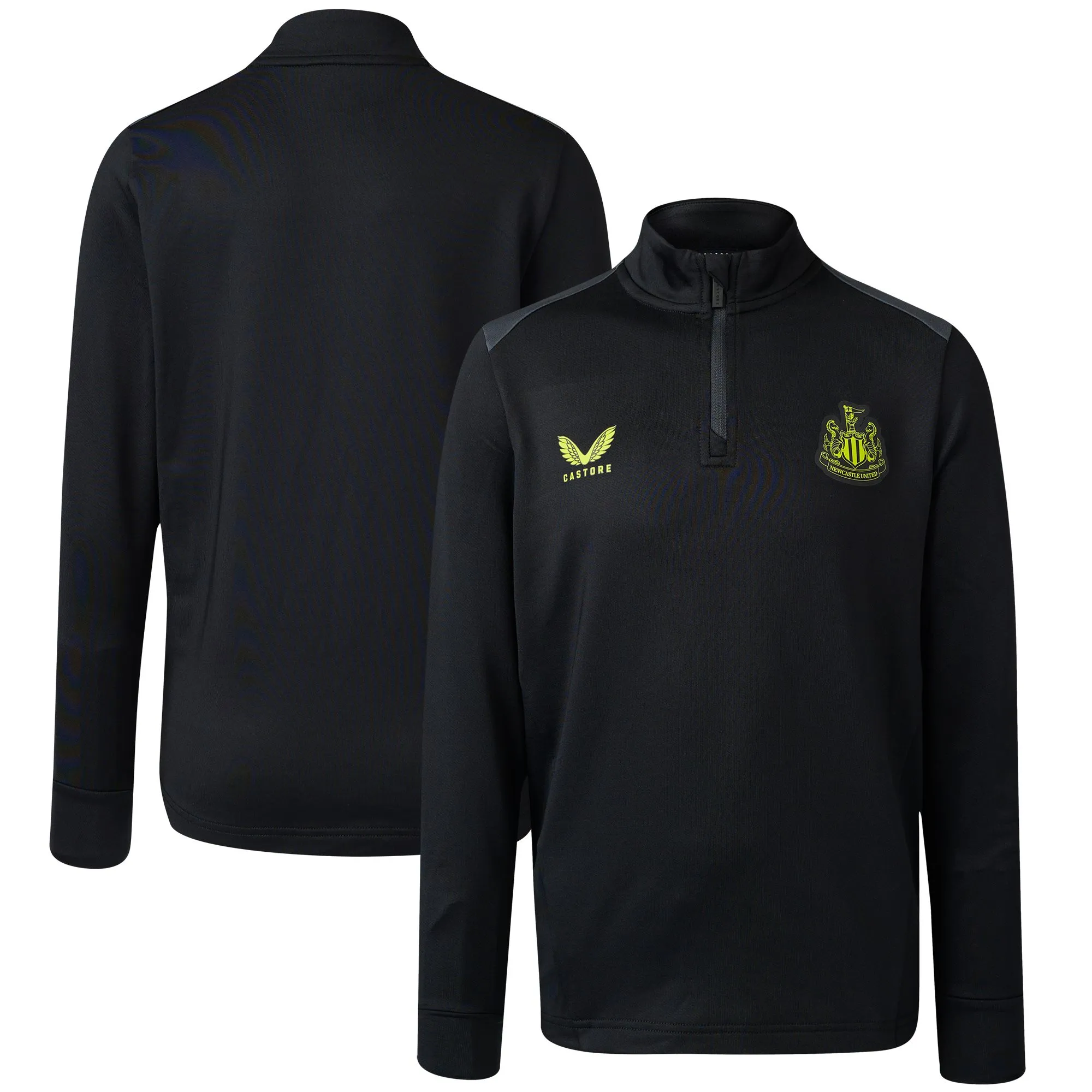 Newcastle United Castore Coaches Training 1/4 Zip Midlayer - Black - Kids