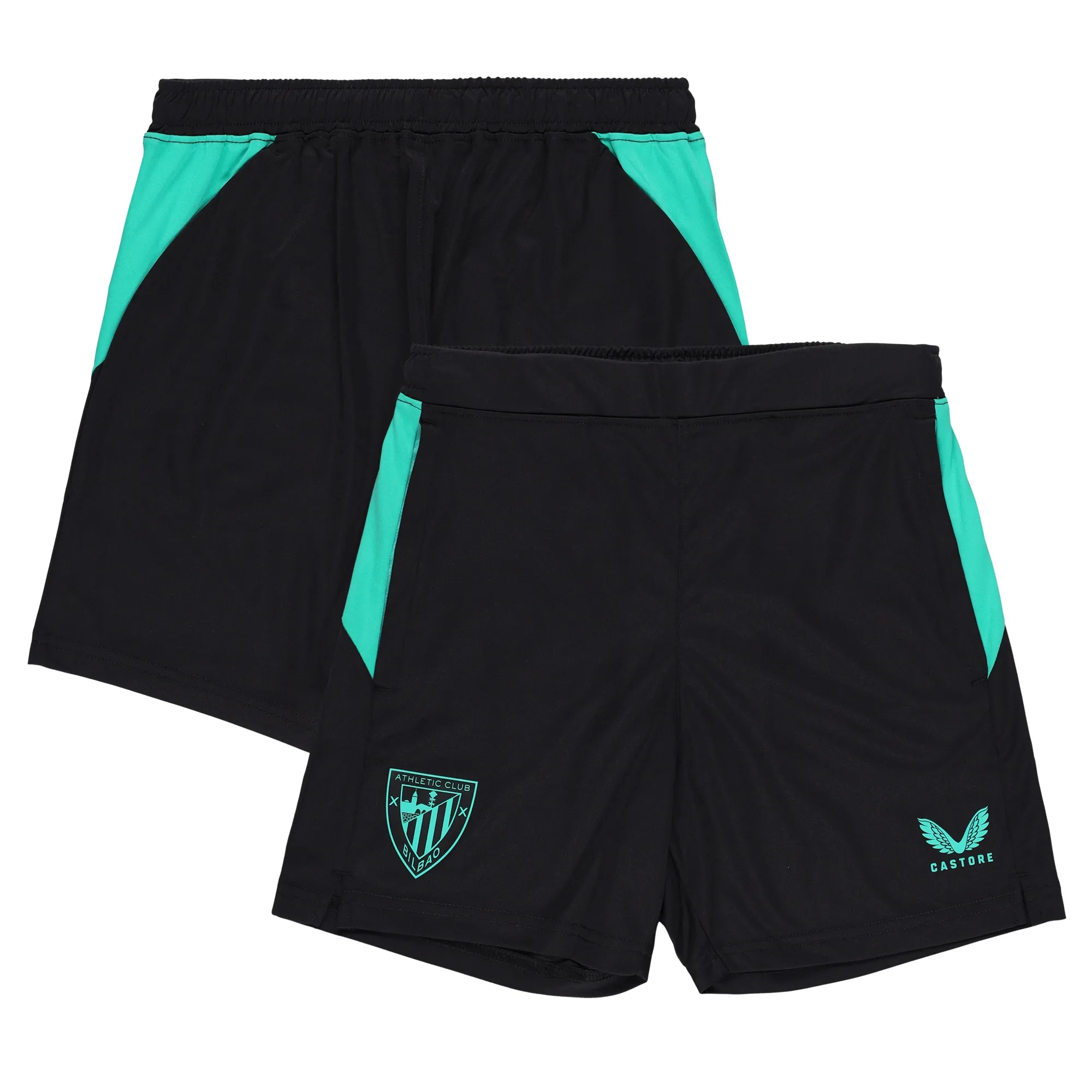 Athletic Bilbao Castore Training Shorts - Black - Kids