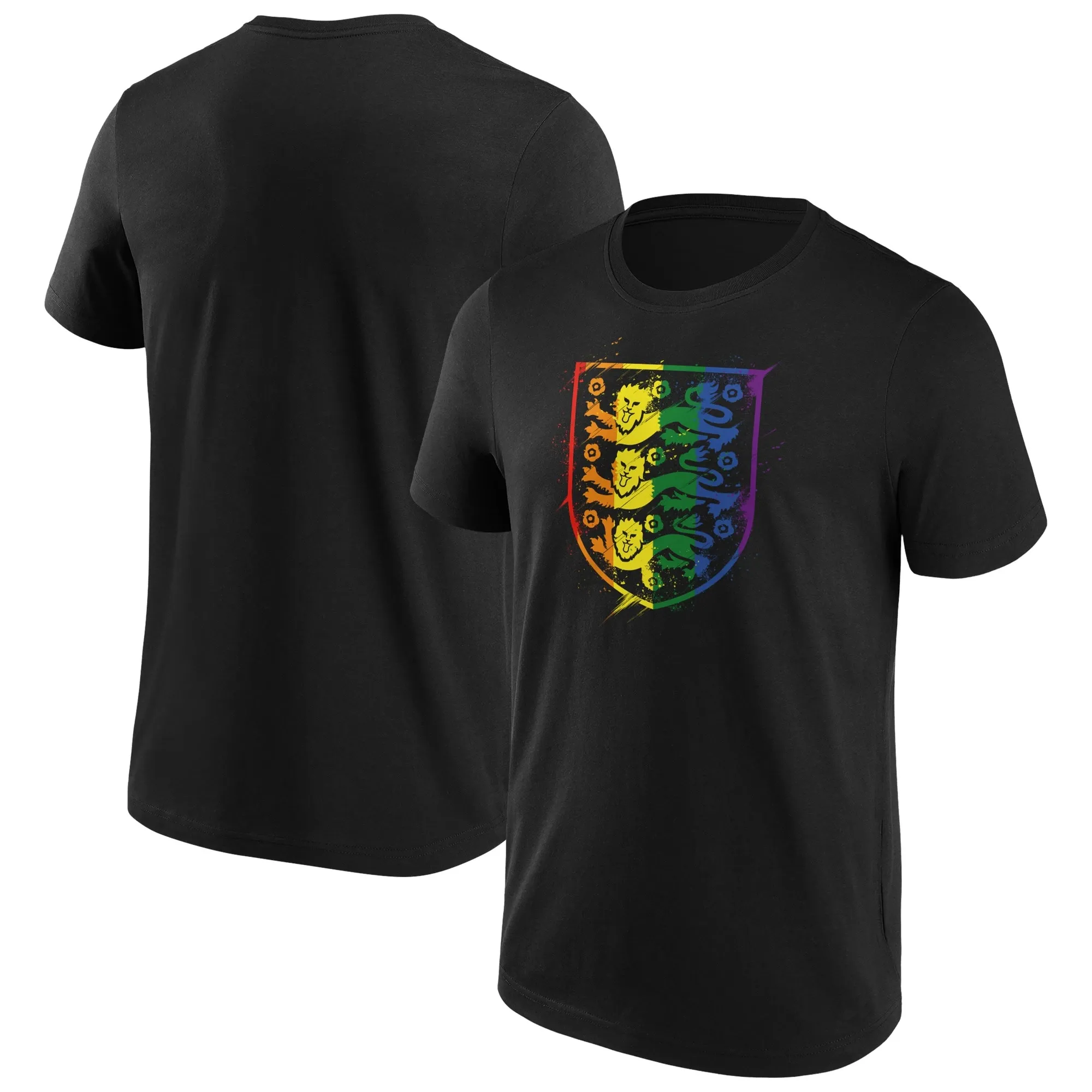 England Pride Splatter Graphic T-Shirt - Black - Mens