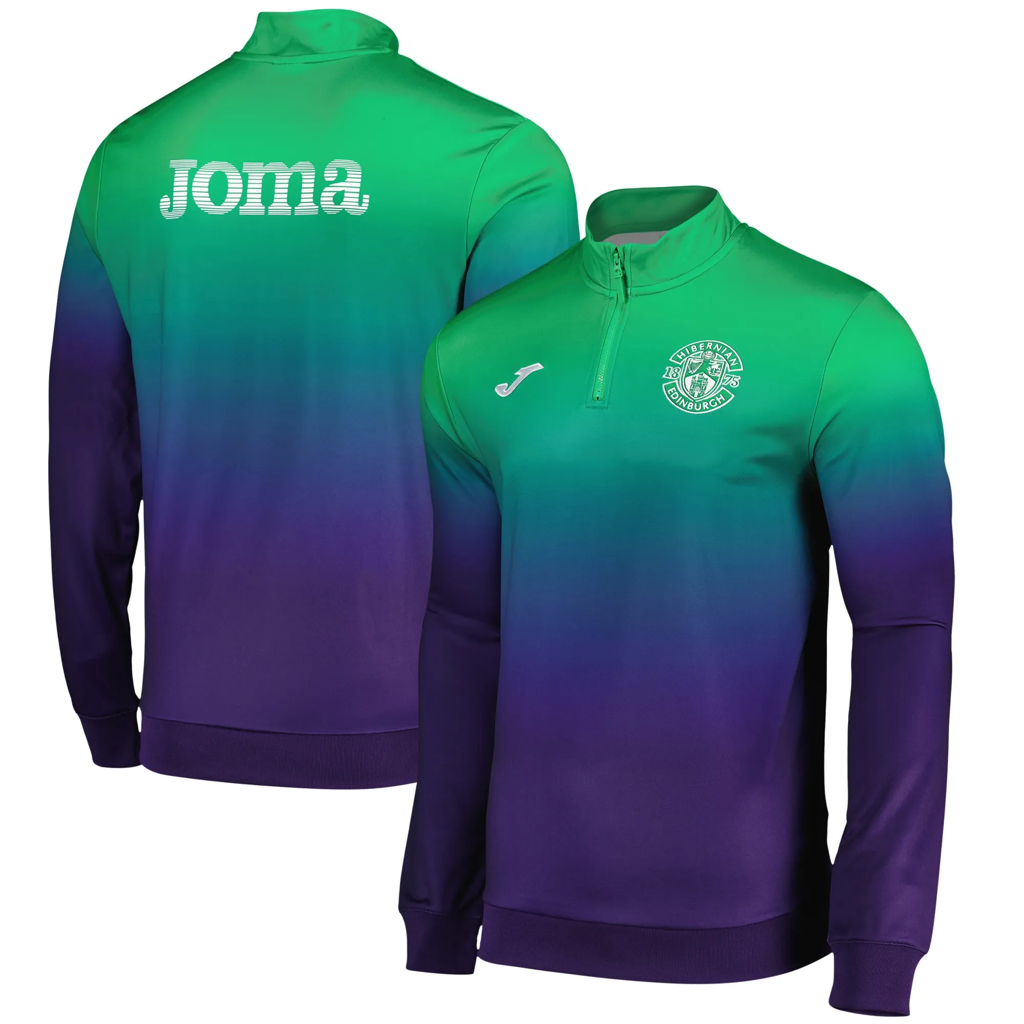 Hibernian Joma Third Pre Match Midlayer Top - Green/Purple