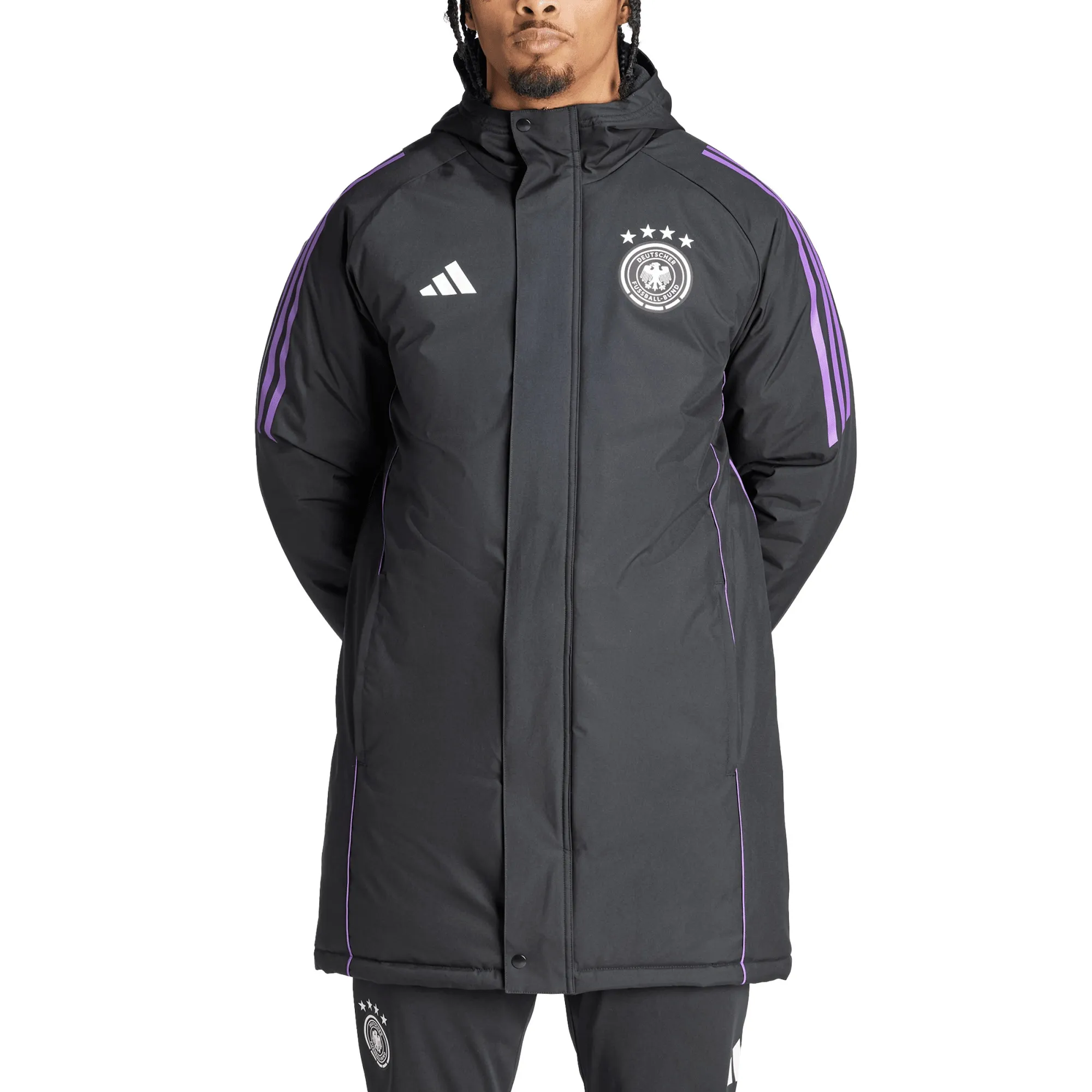 DFB adidas Training Stadium Parka Jacket - Black