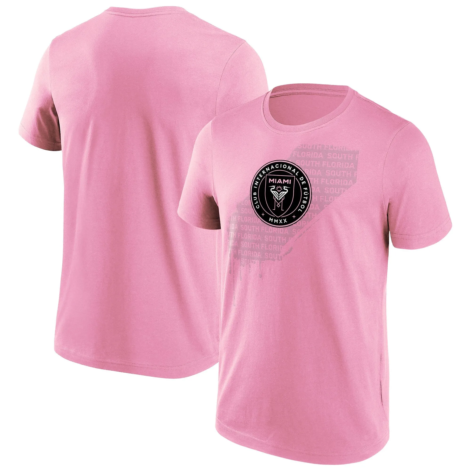 Inter Miami CF Drip Graphic T-Shirt - Pink - Mens