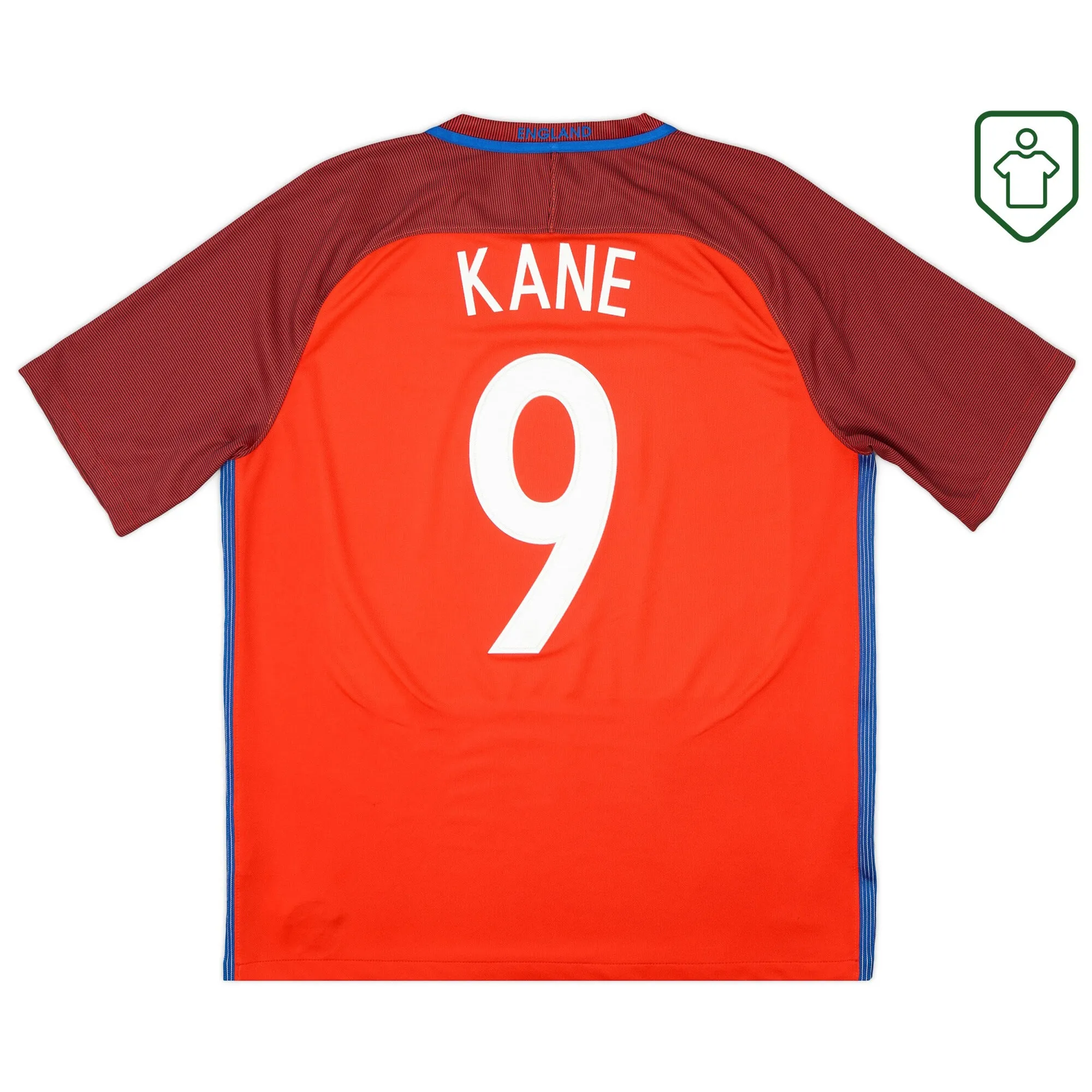 England Nike Away Shirt Kane #9 2016-17 - Excellent - 8/10