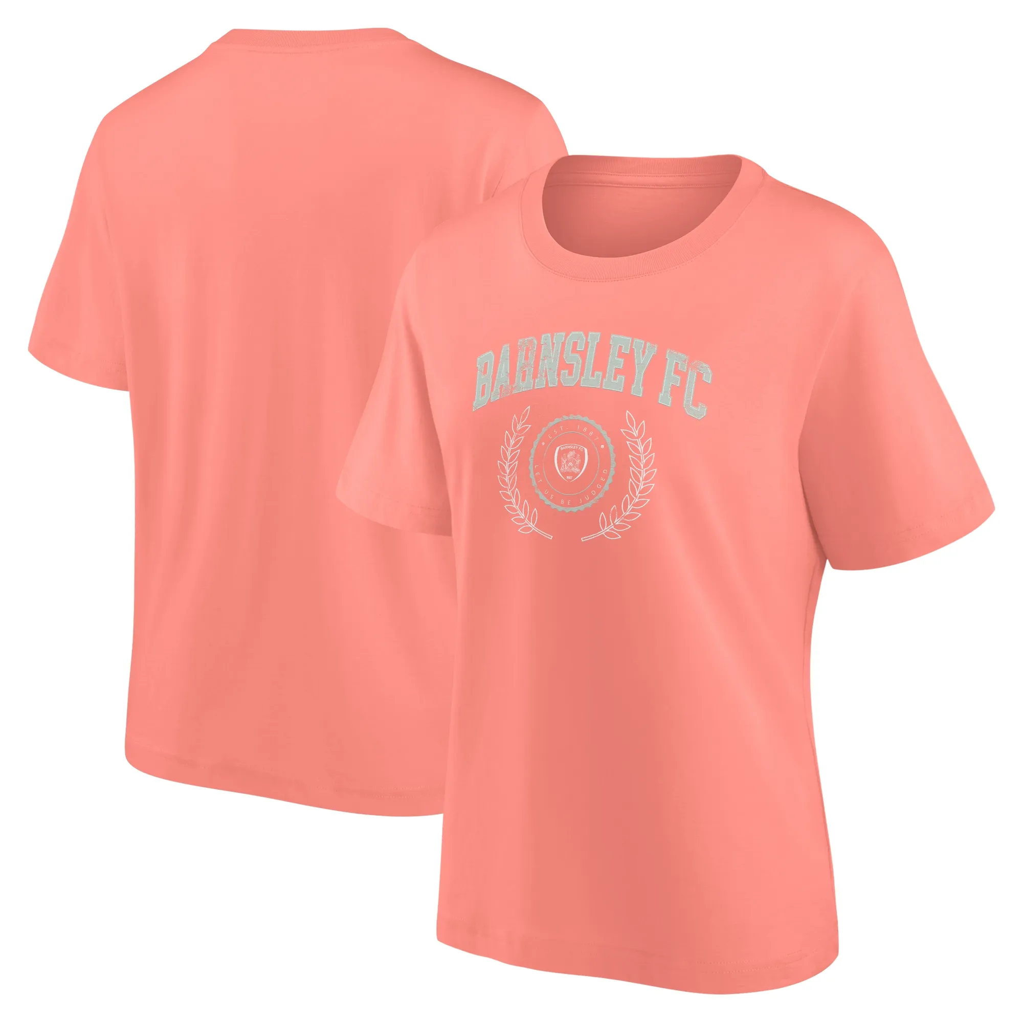 Barnsley Rebel Academia Graphic Oversized T-Shirt - Coral Haze - Womens