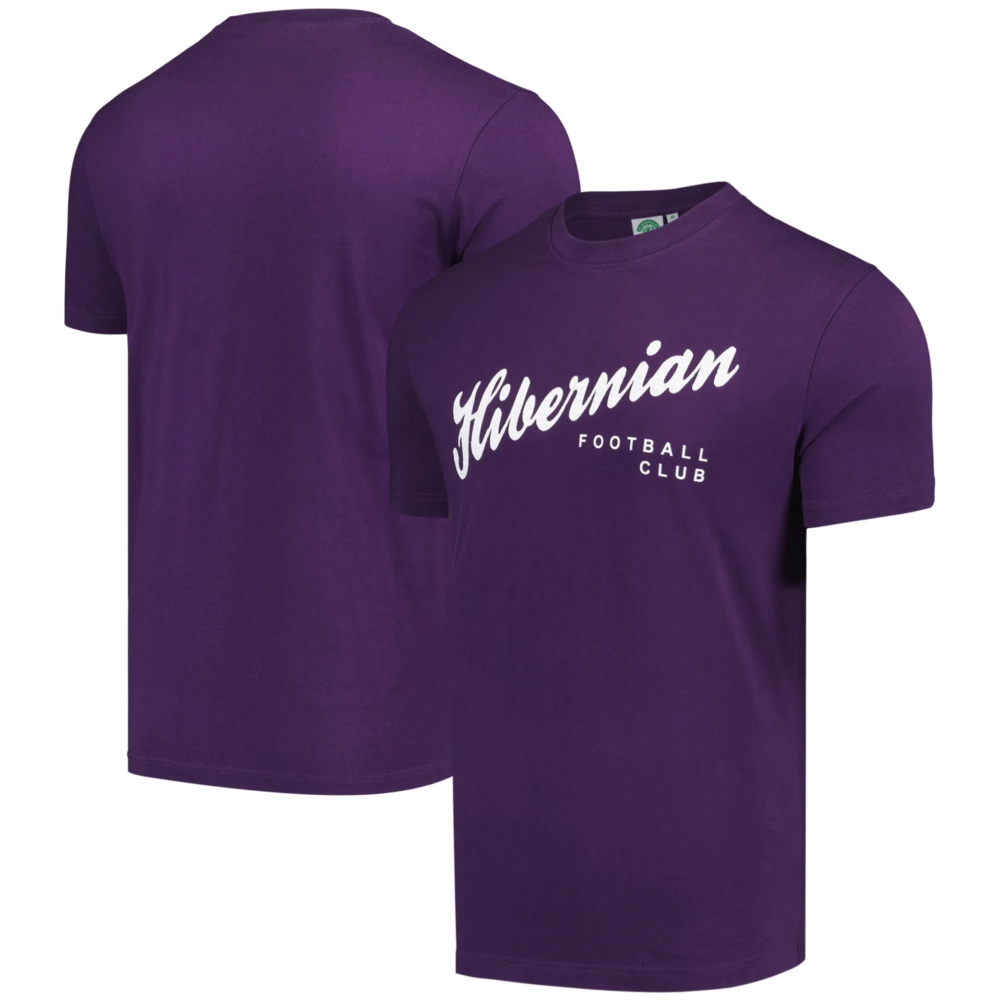 Hibernian Raised Rubber Graphic T-Shirt - Purple - Mens
