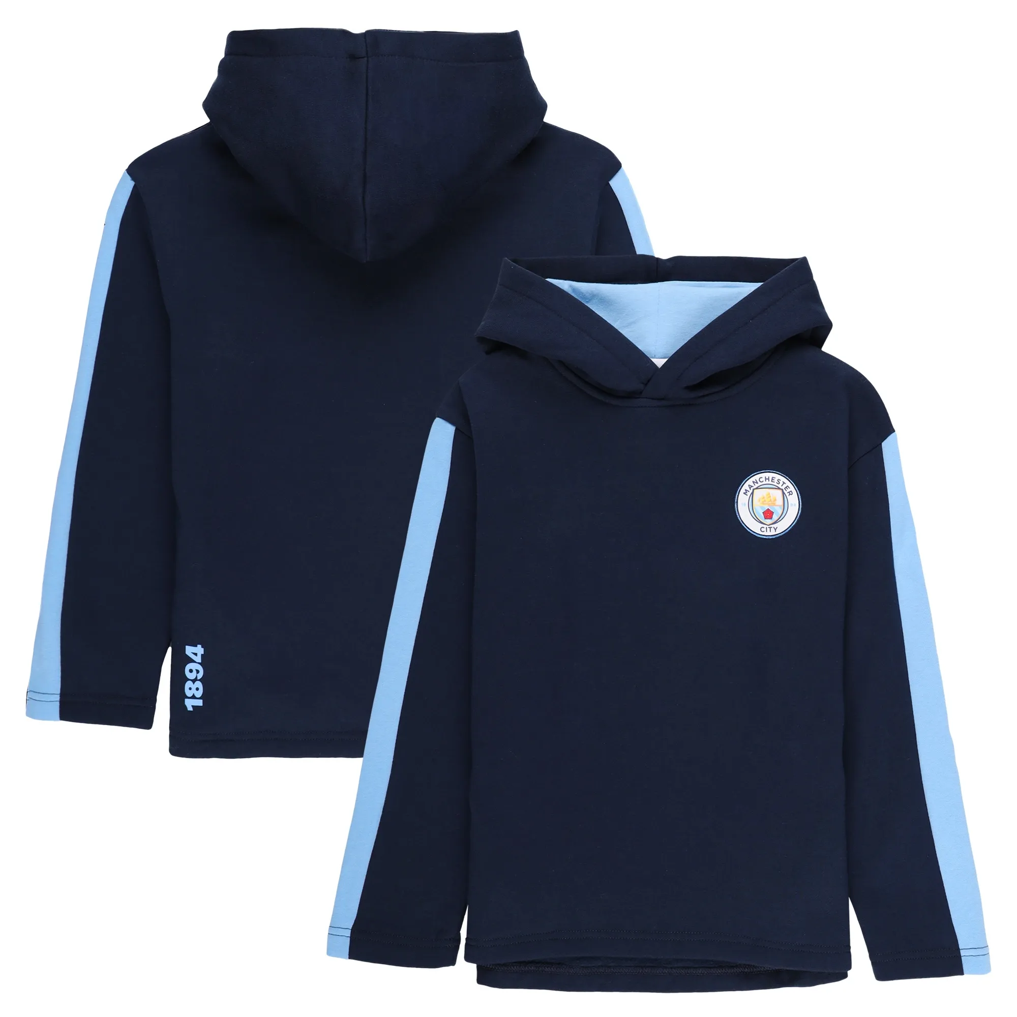 Manchester City Core Small Crest Hoodie - Navy - Kids
