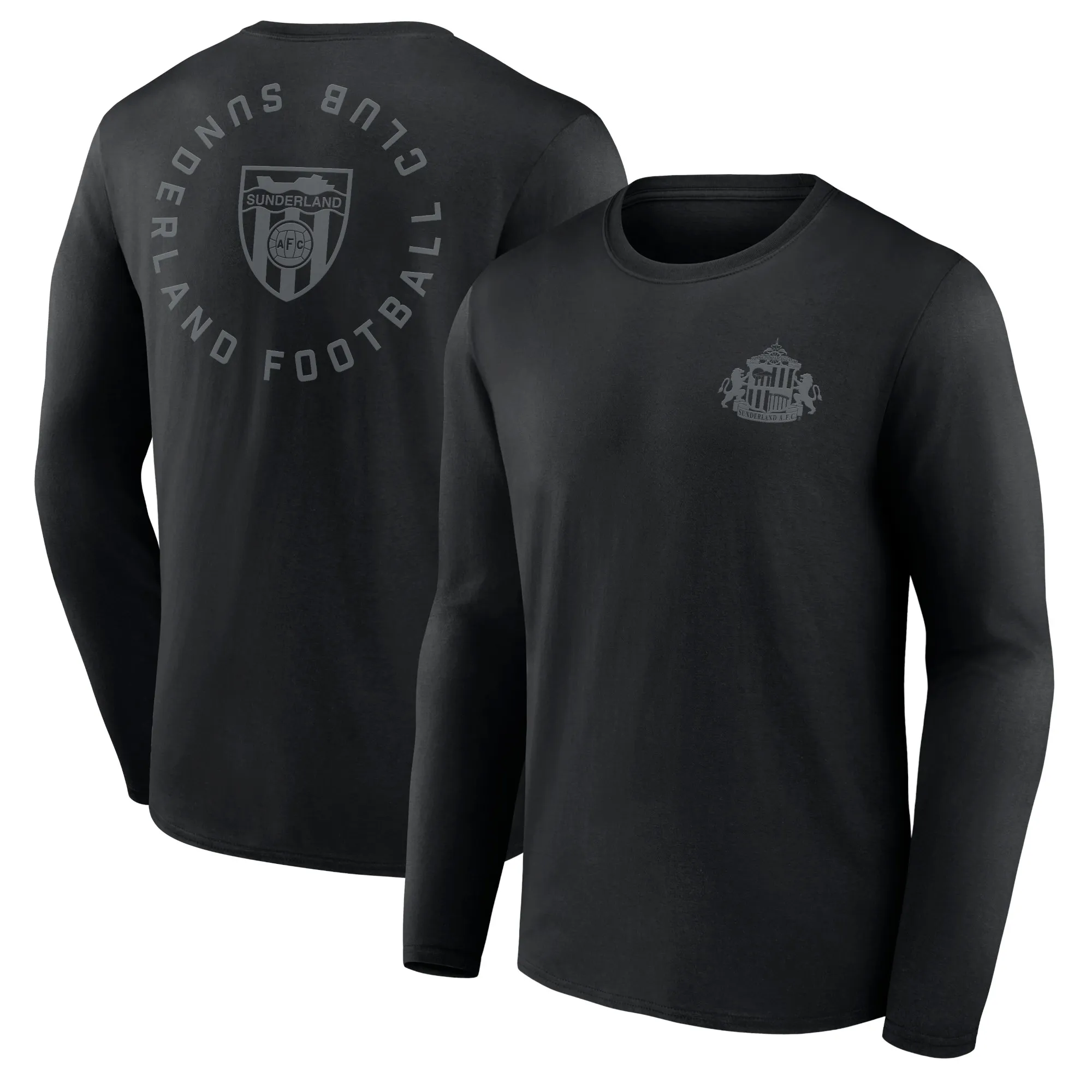 Sunderland Loop Graphic Long Sleeve T-Shirt - Black