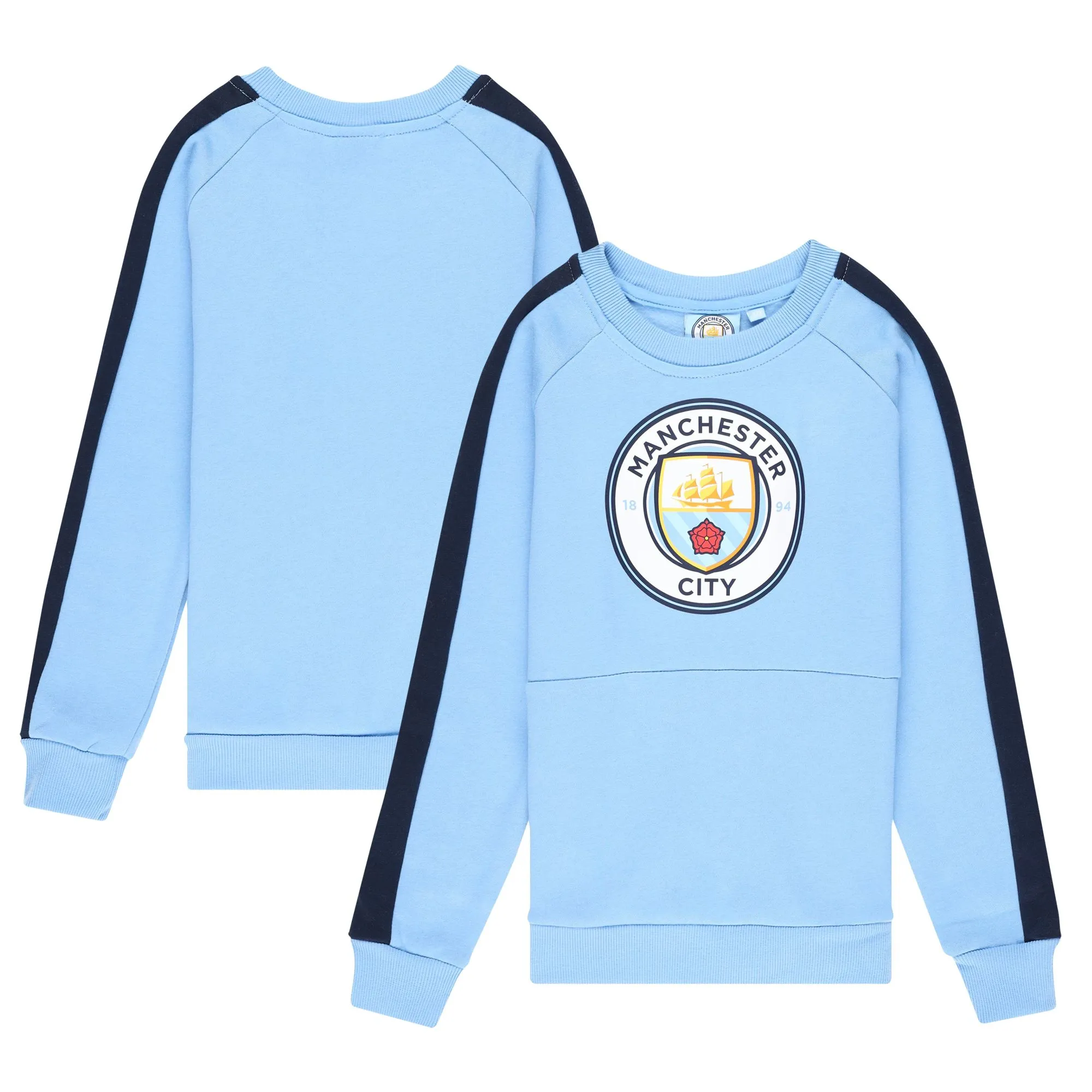 Manchester City Core Large Crest Sweatshirt - Sky - Kids