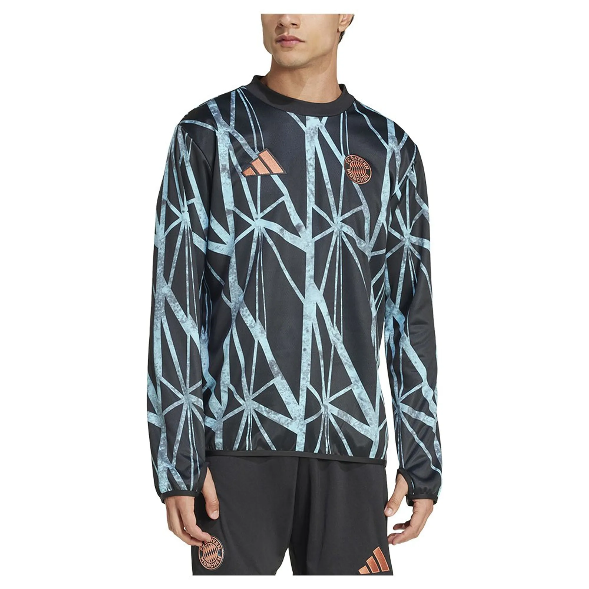 FC Bayern adidas Pre Match Warm Top - Black